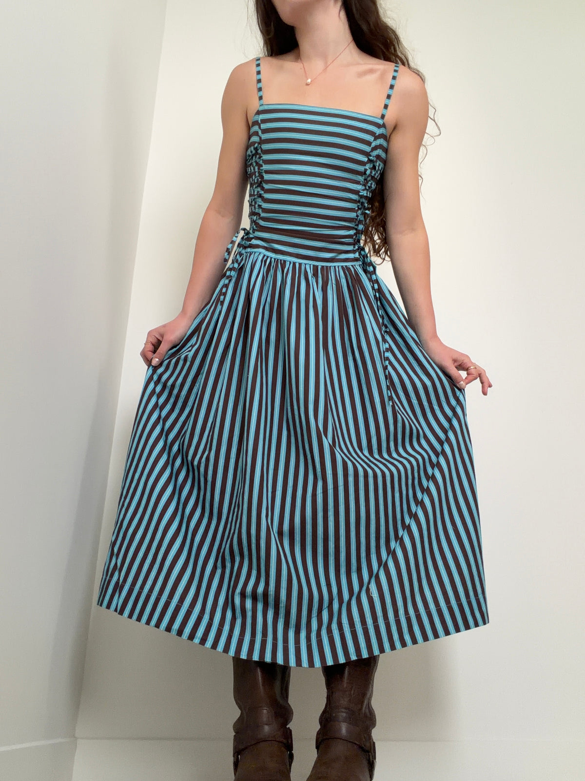 Angelina Stripe Midi Dress