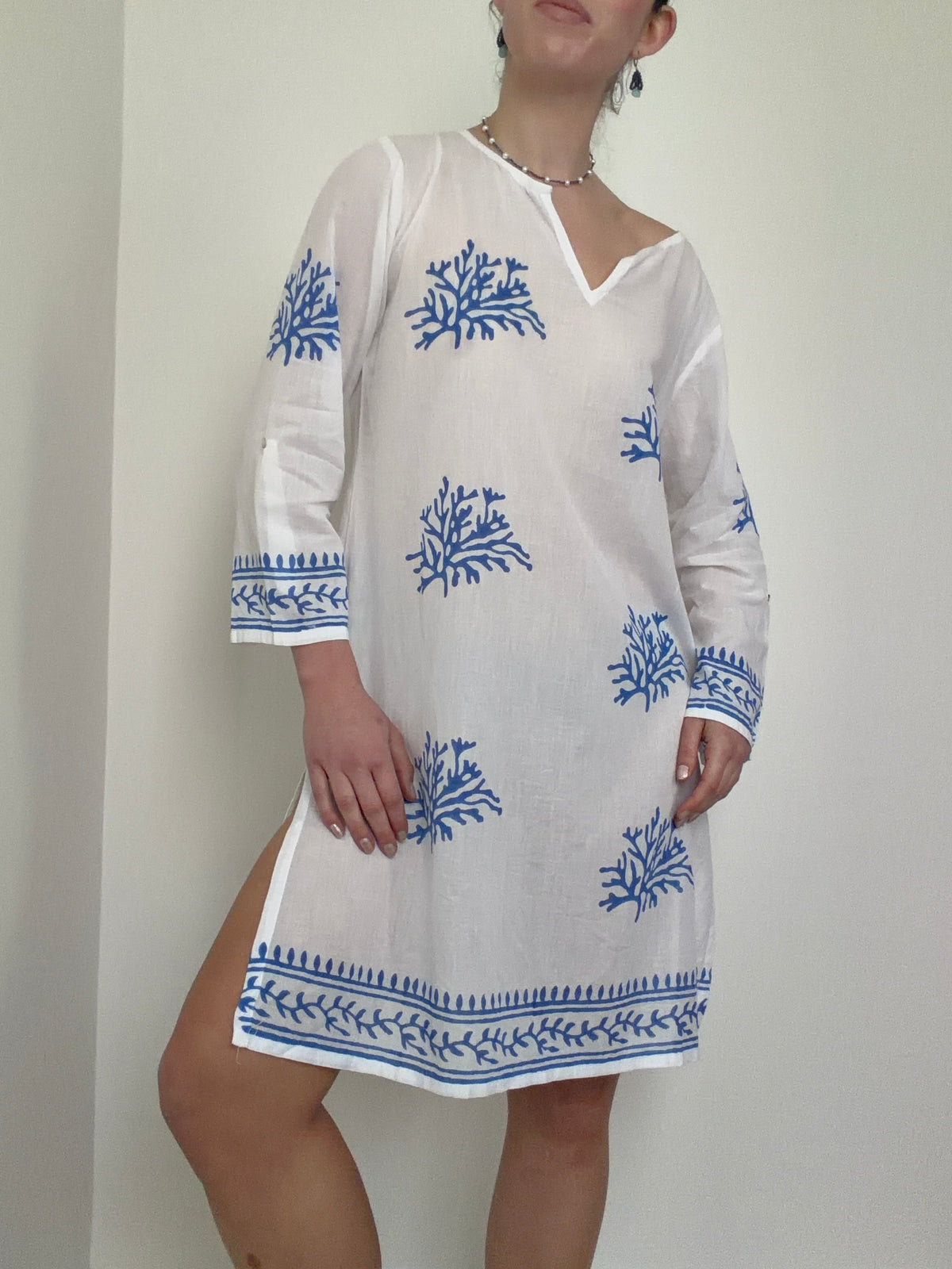 Guadalupe Short Organic Tunic White