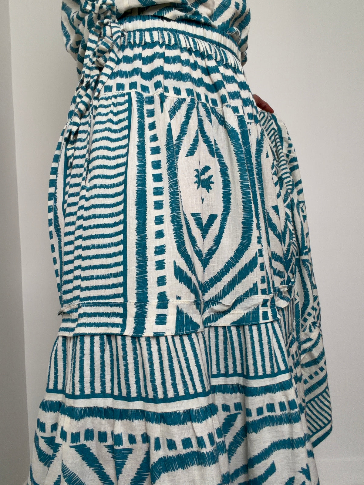 Teal Print Skirt