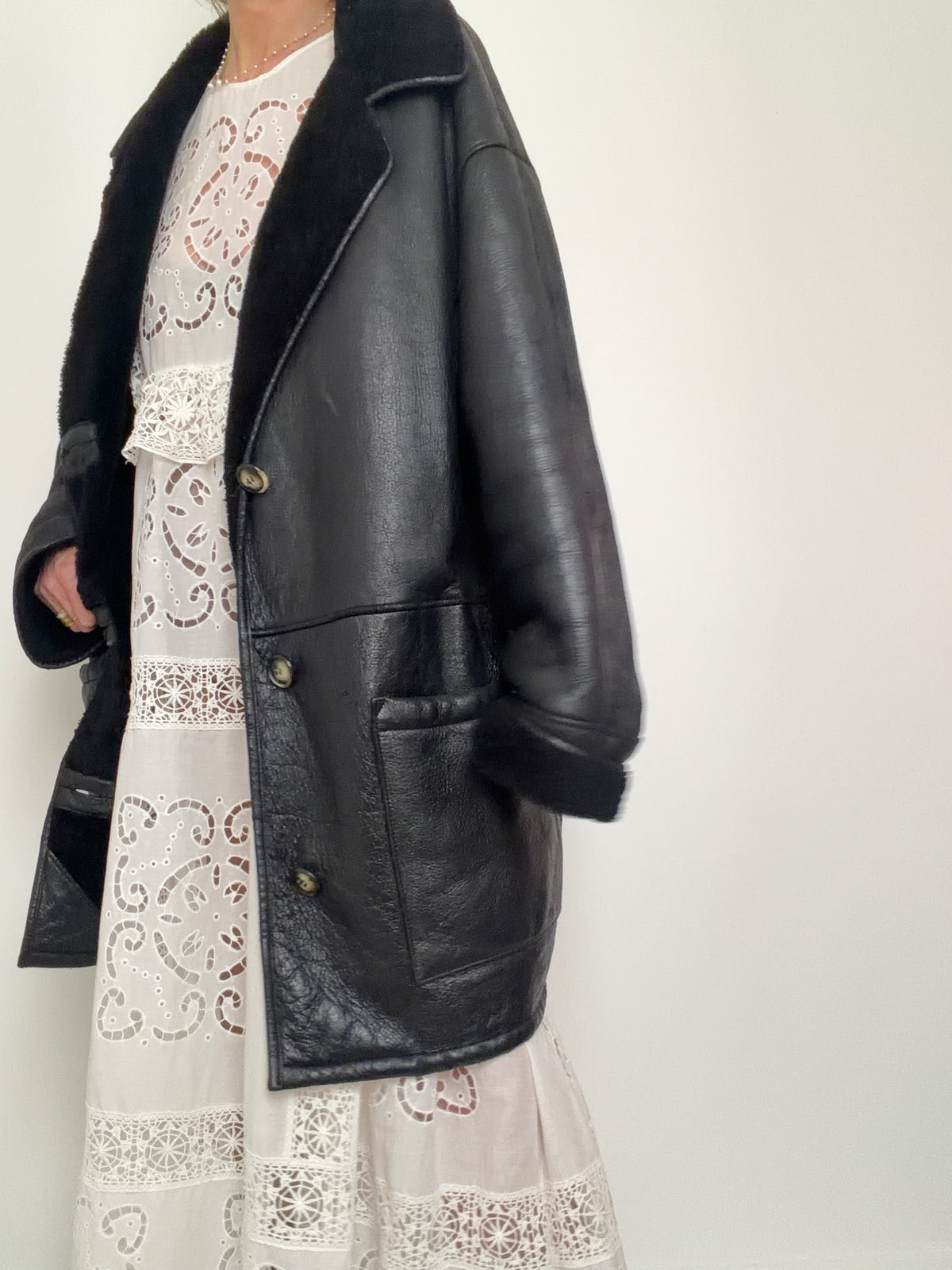 Black Vintage Shearling