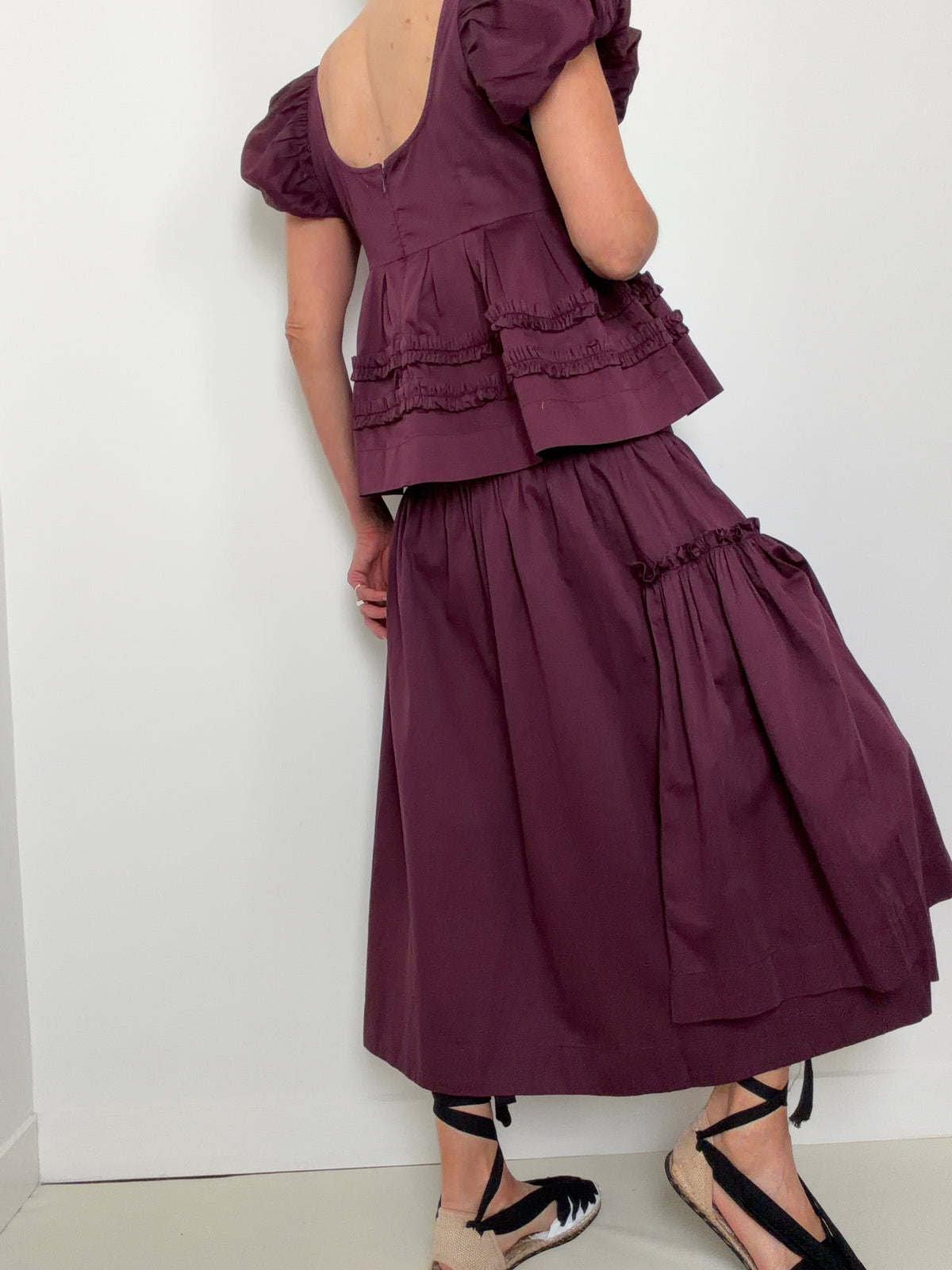 Layla Shirred Top Plum