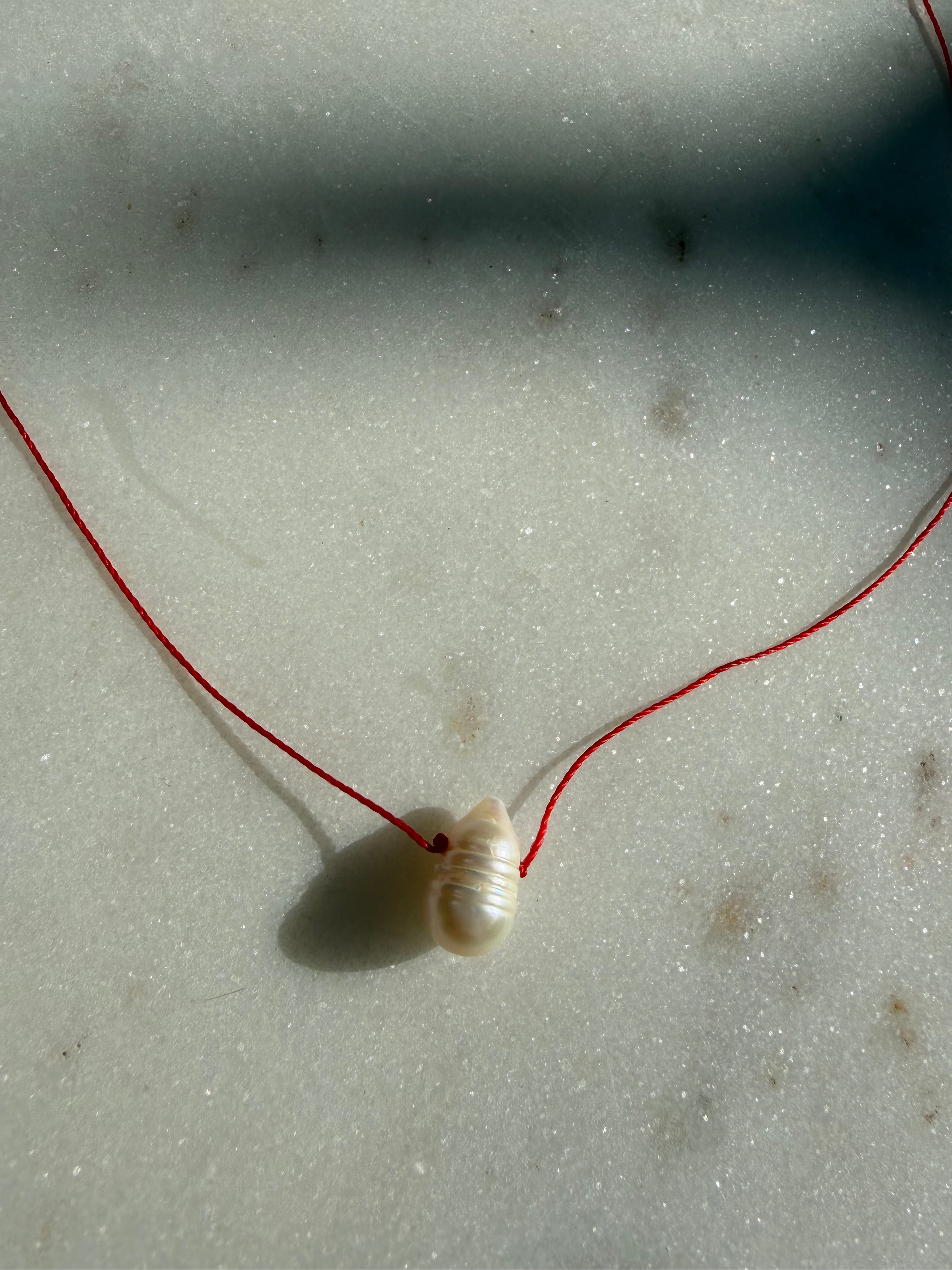 Red Thread Pearl Drop