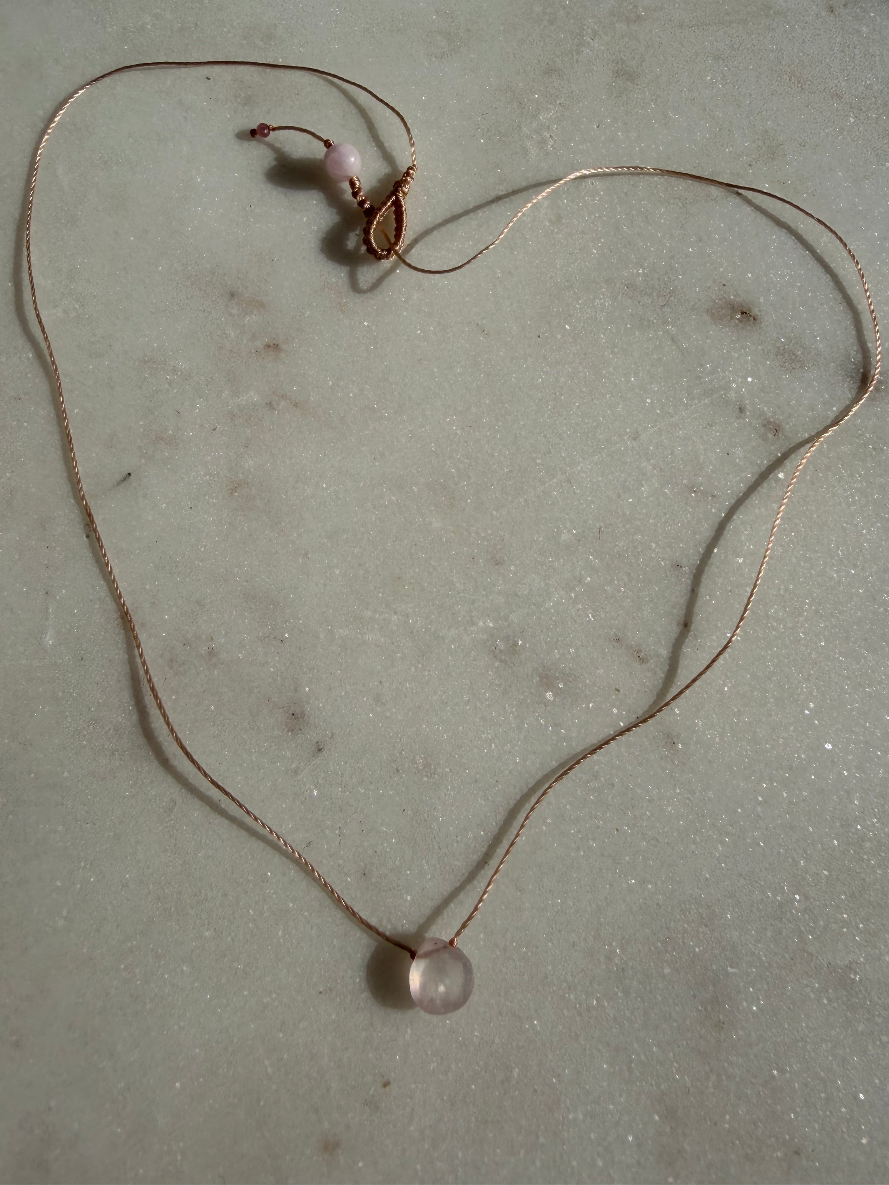 Rose Quartz Drop | Necklaces