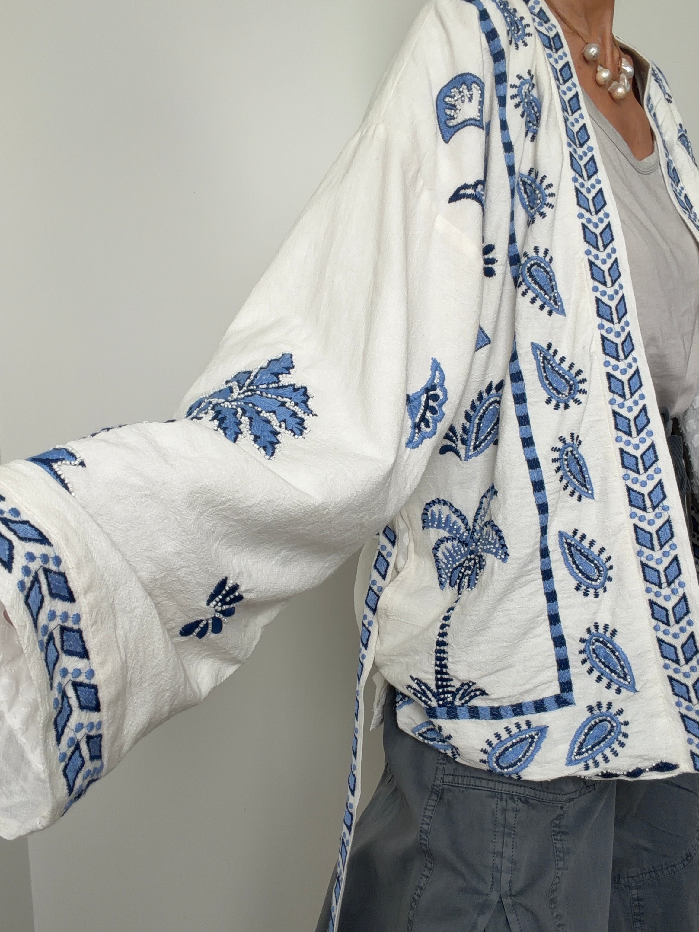 Azure Palms Kimono