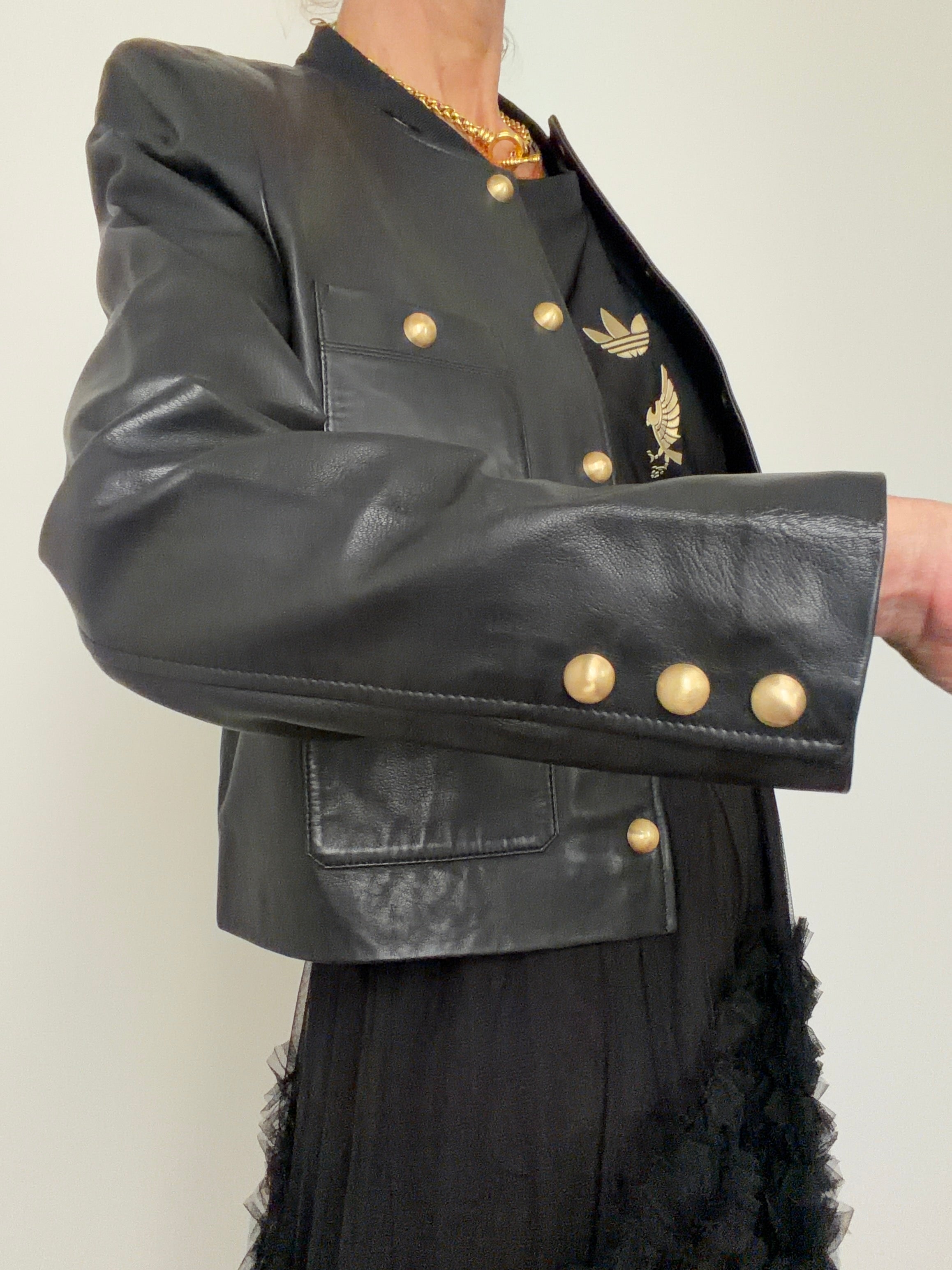 Leather Jacket With Four Pockets