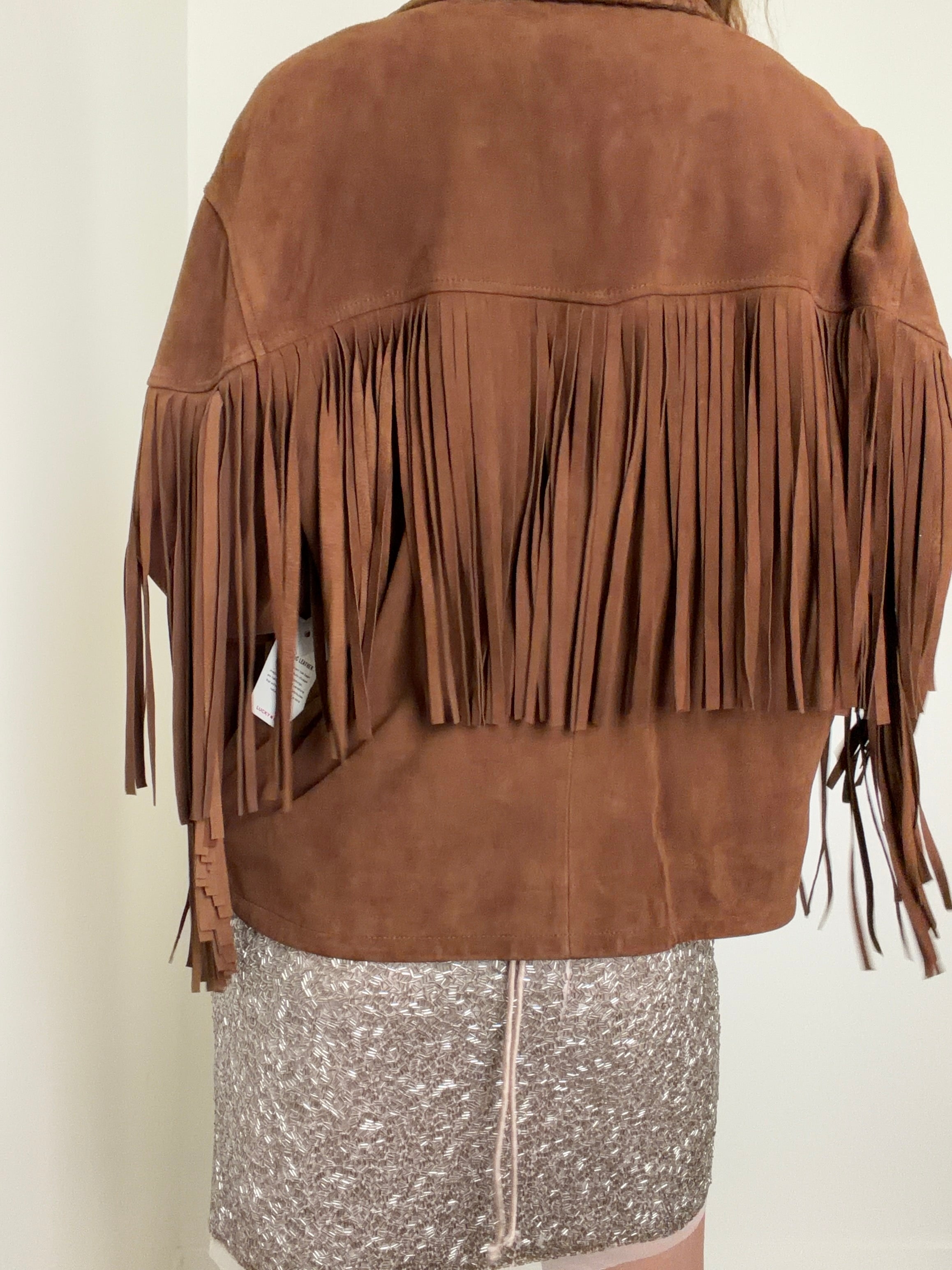 Brown Suede Fringed Jacket