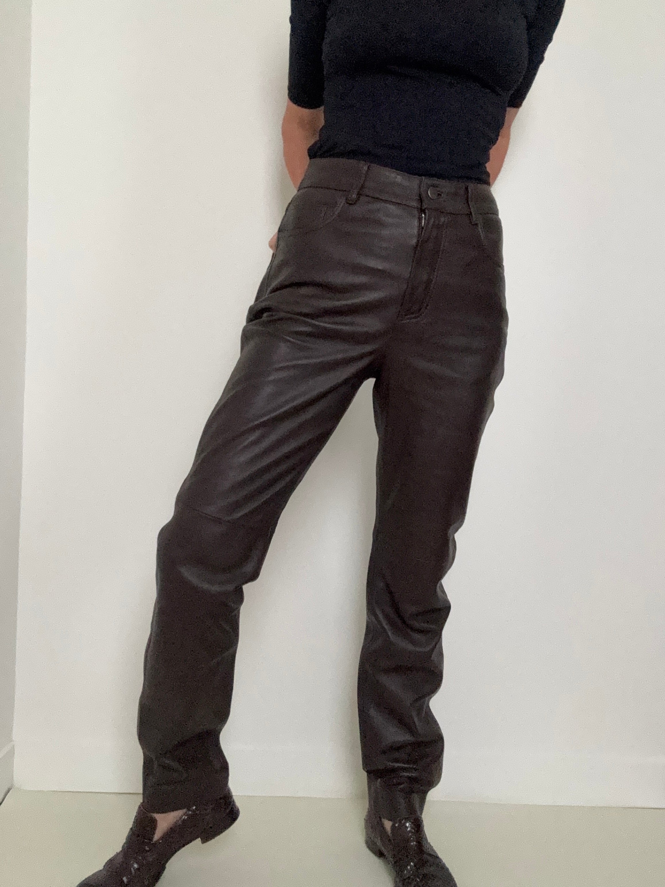 Leather Pants Brunette | Pants