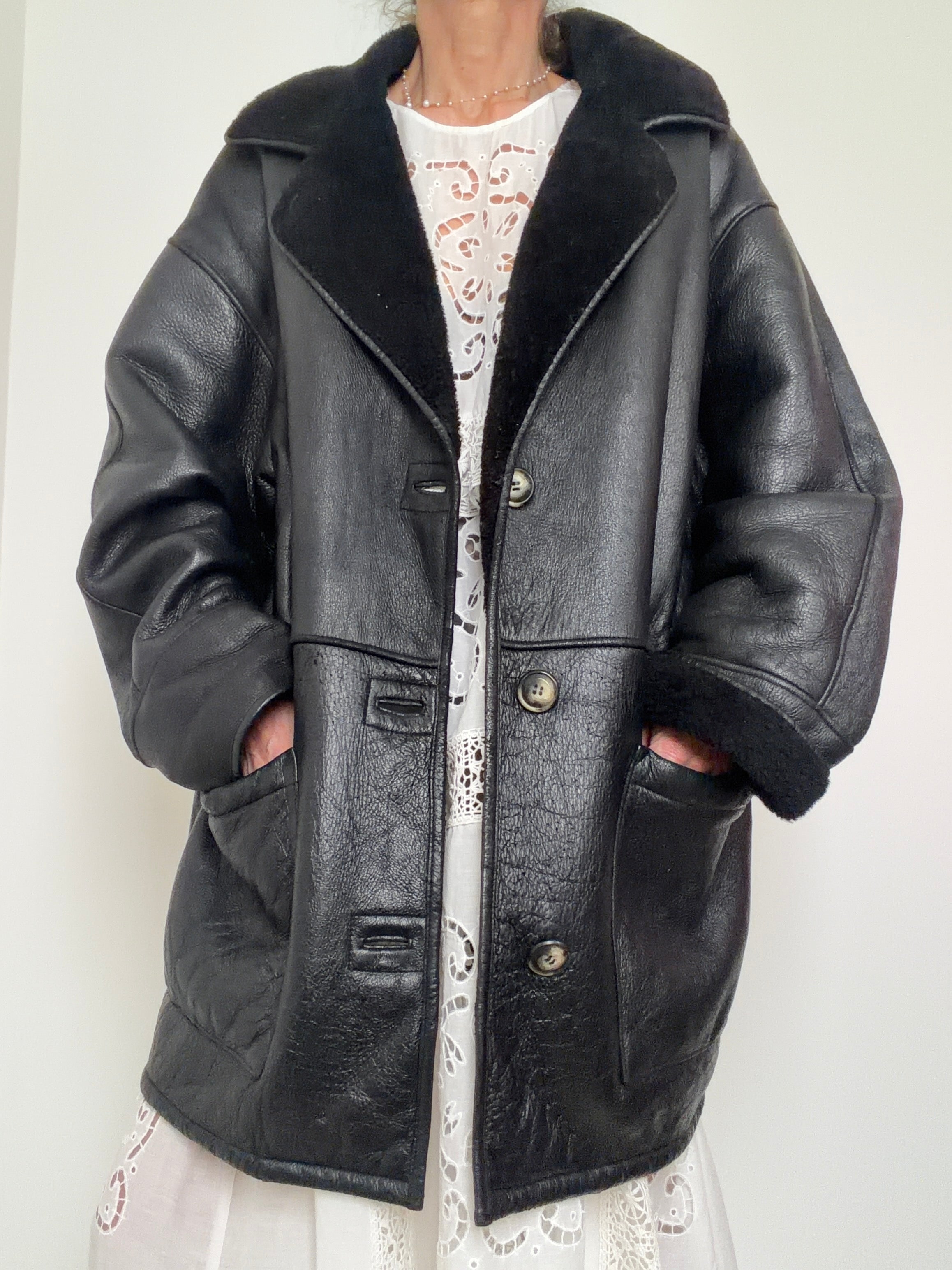 Black Vintage Shearling