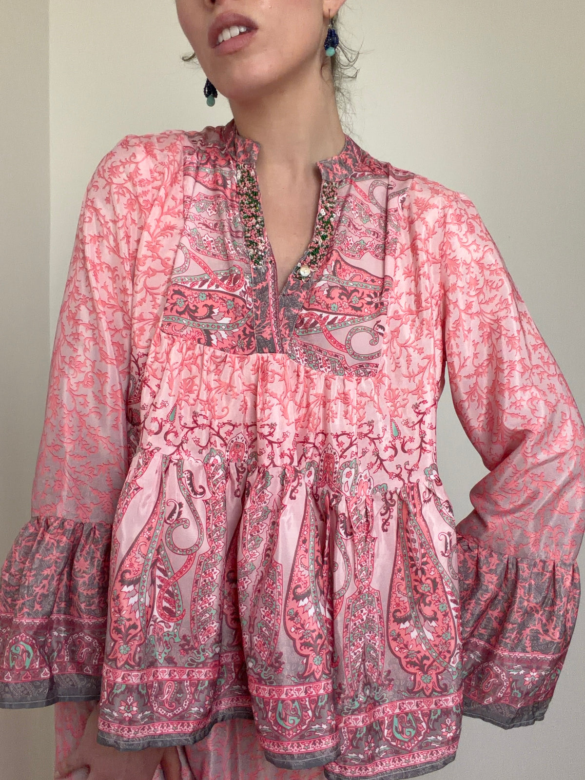 Paisley Blouse Jaipur Rose