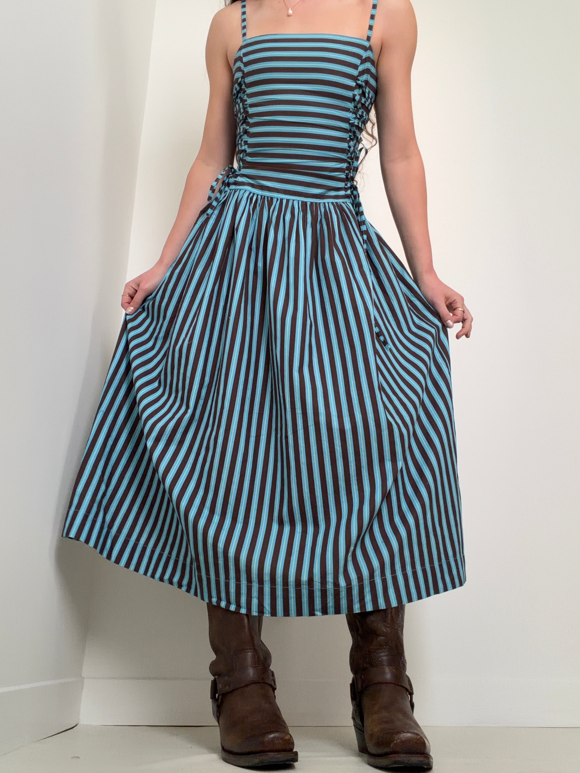 Angelina Stripe Midi Dress