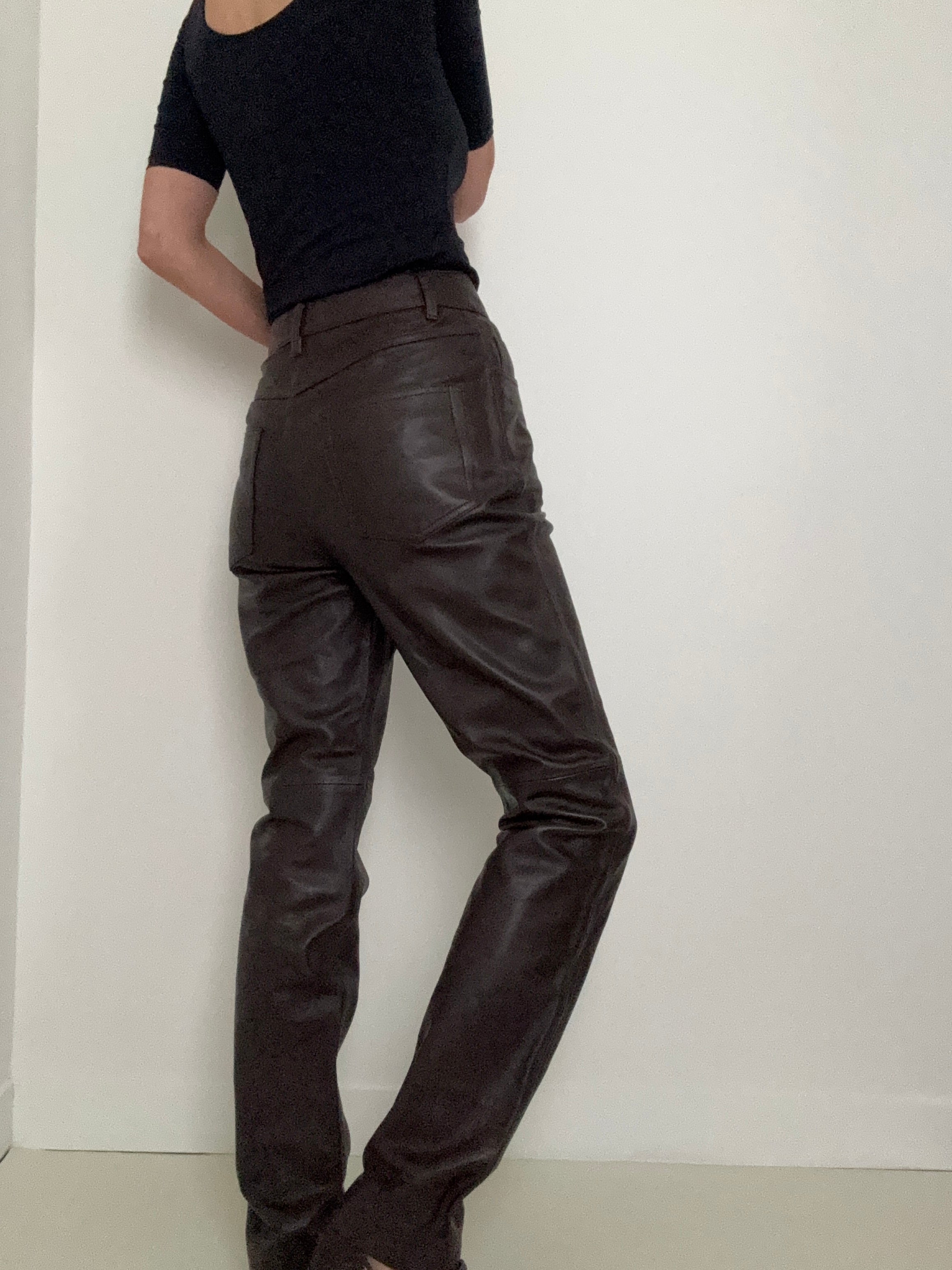 Leather Pants Brunette | Pants