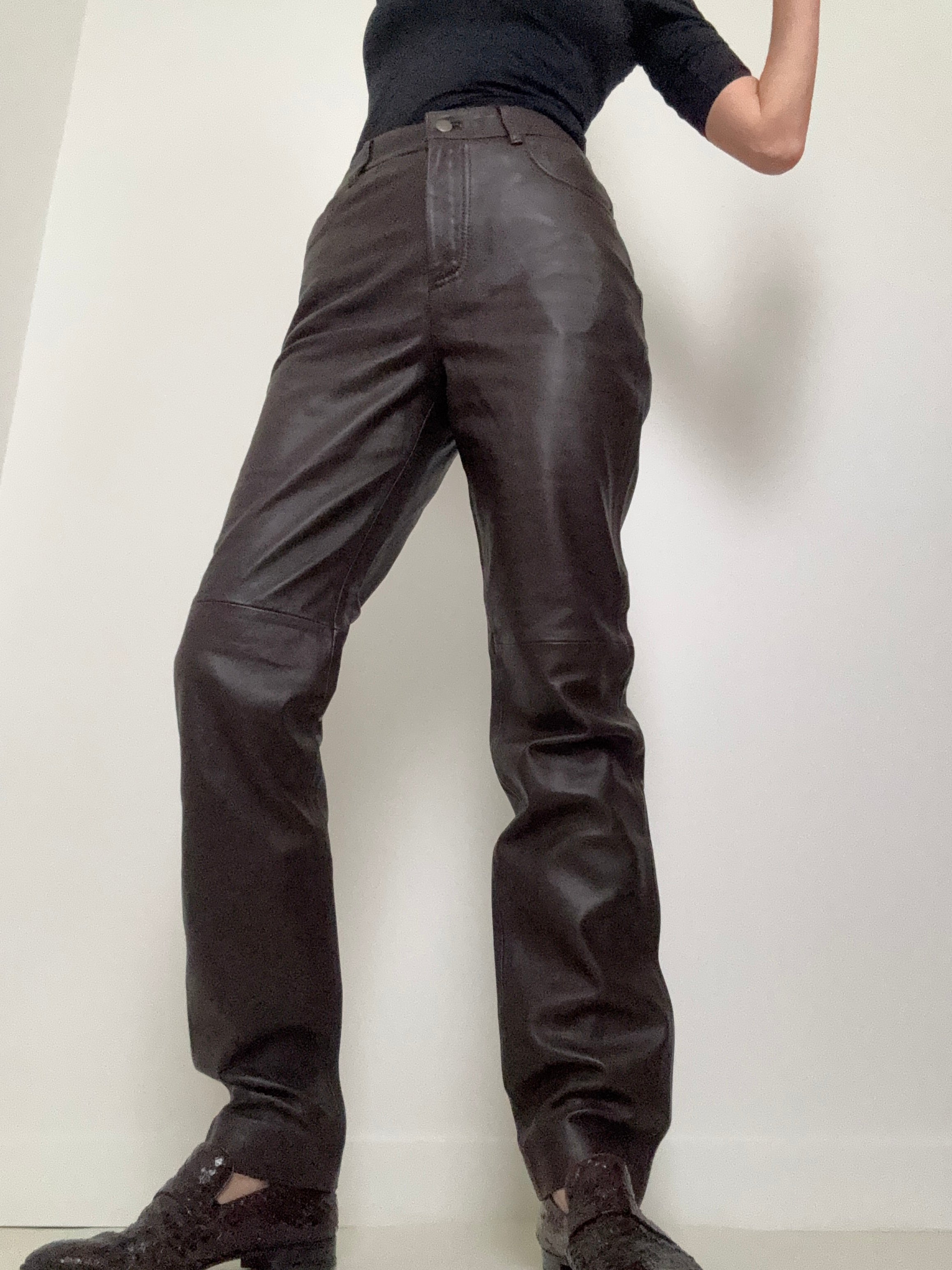 Leather Pants Brunette | Pants