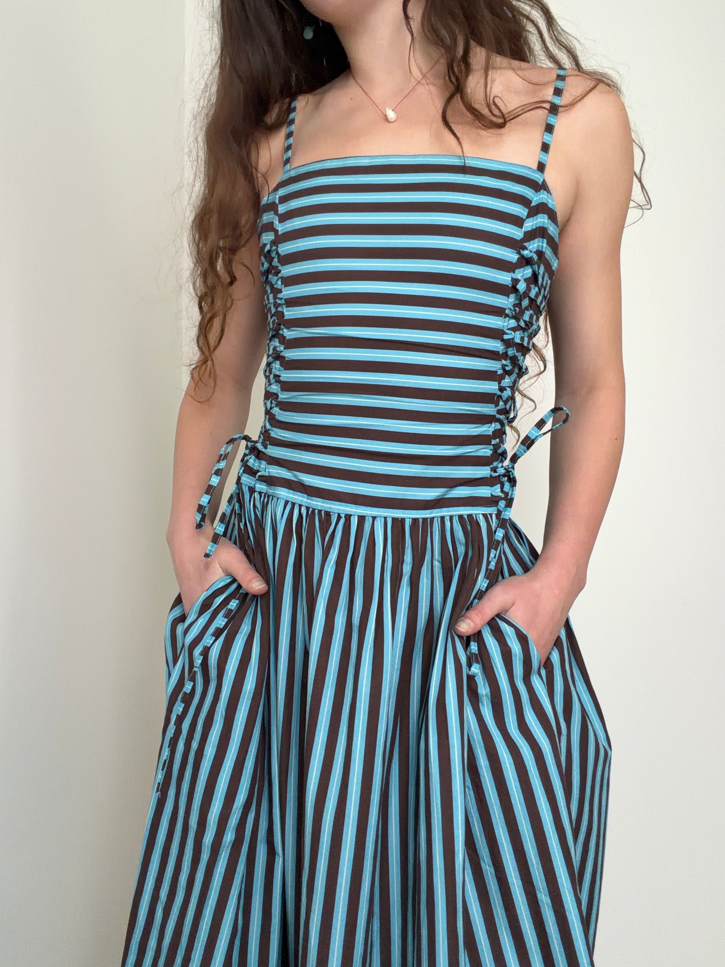 Angelina Stripe Midi Dress