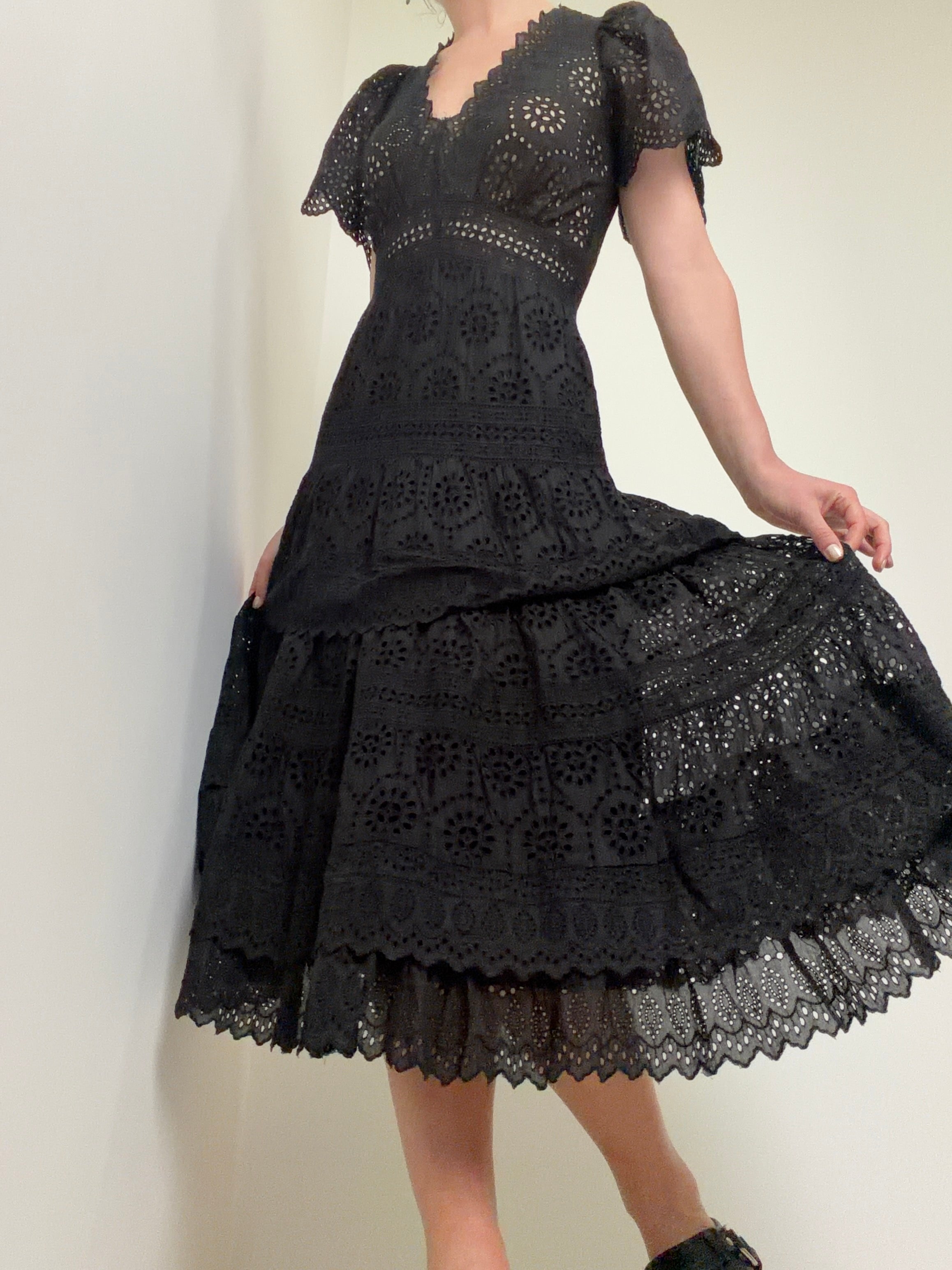 Eyelet Prairie Midi Dress