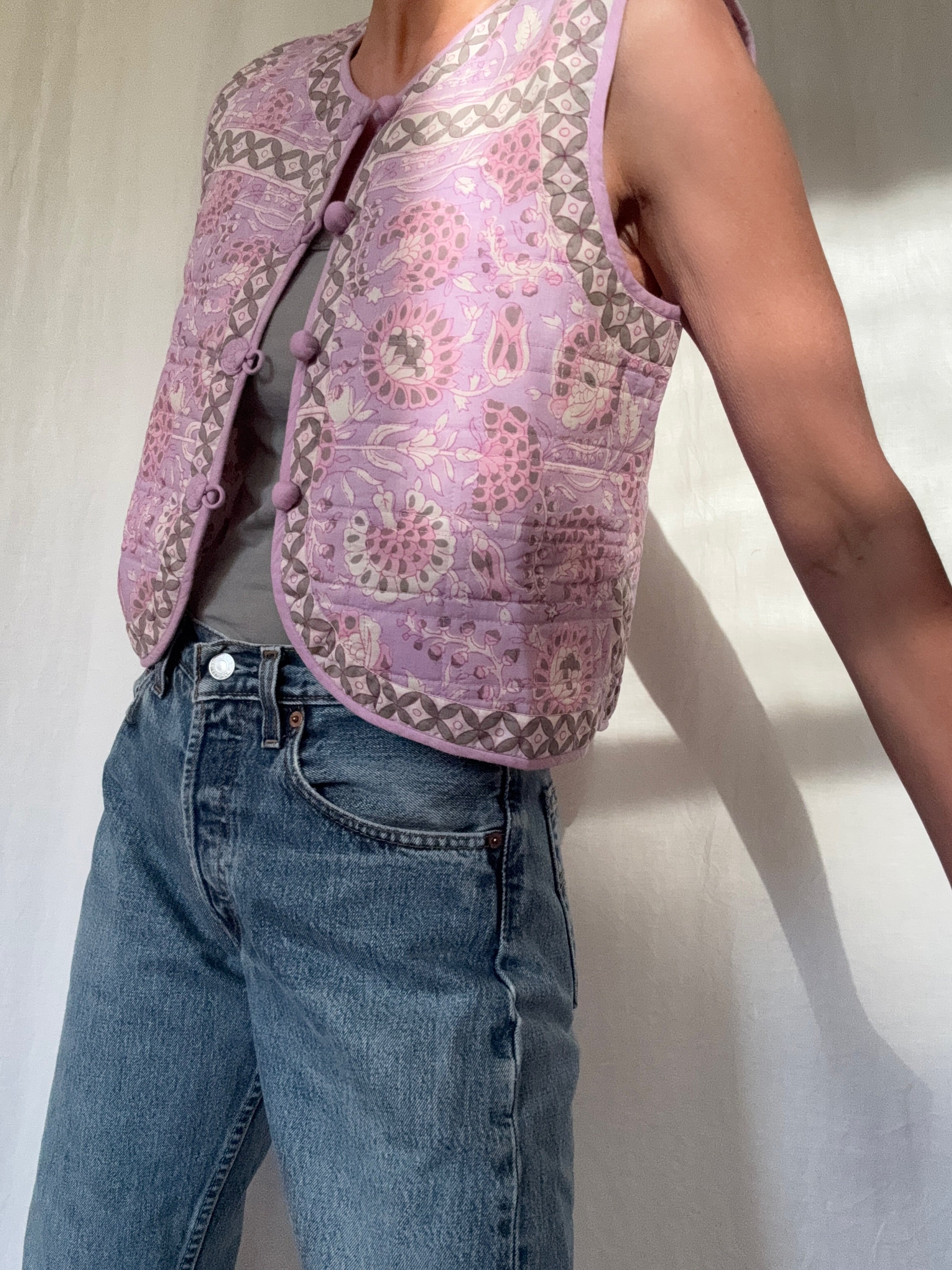 Antik Batik Vests Medium-Large Antik Batik Block Print Vest