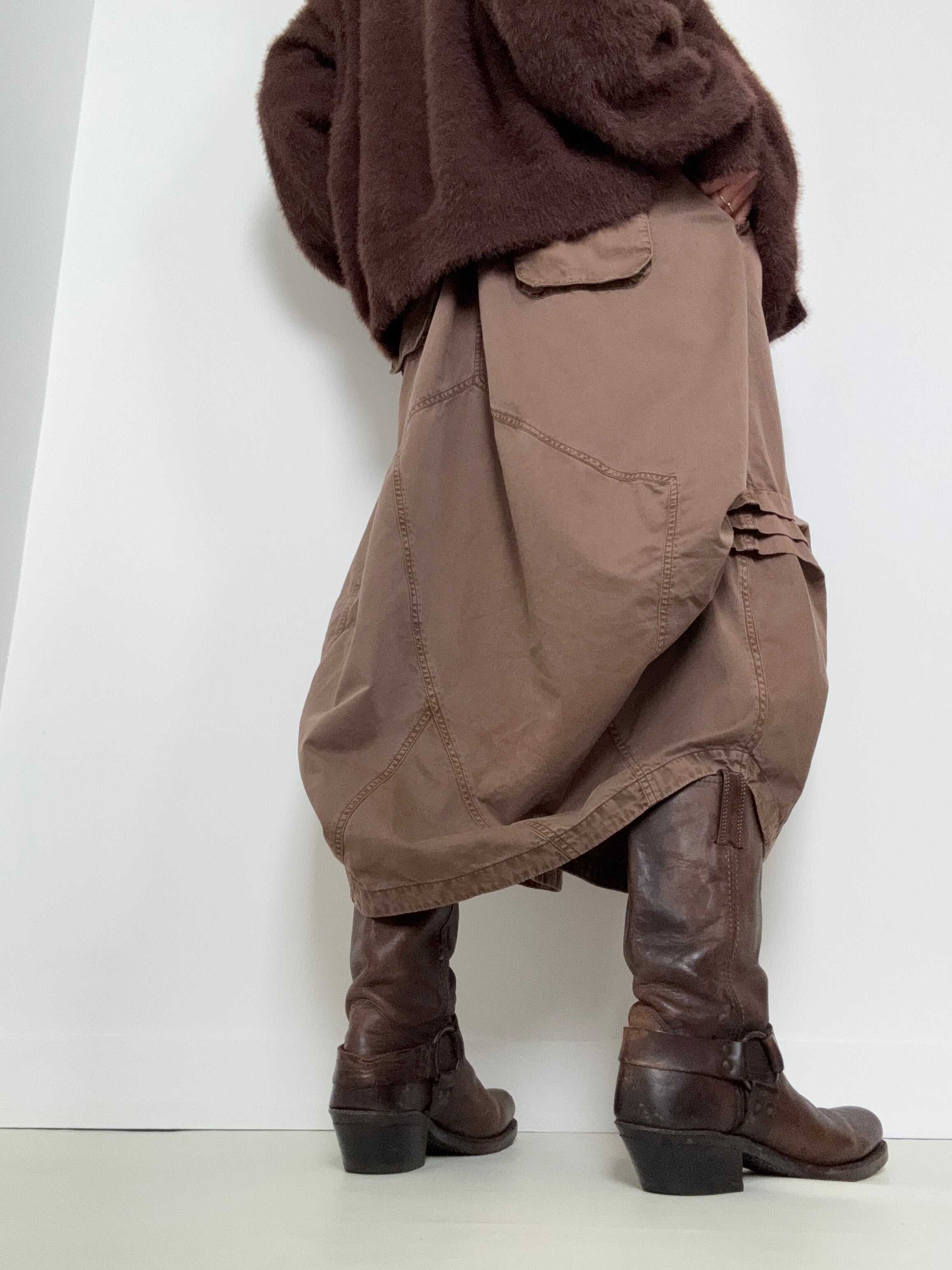 Willow Poplin Maxi Skirt Chocolate