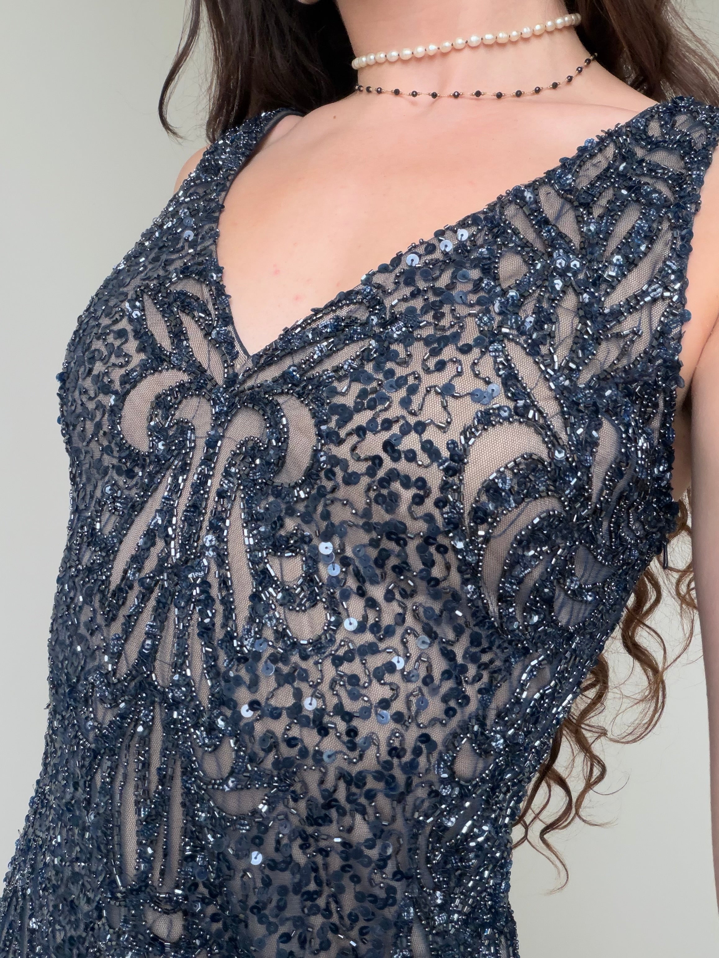 Sequin Crossback Mini Dress