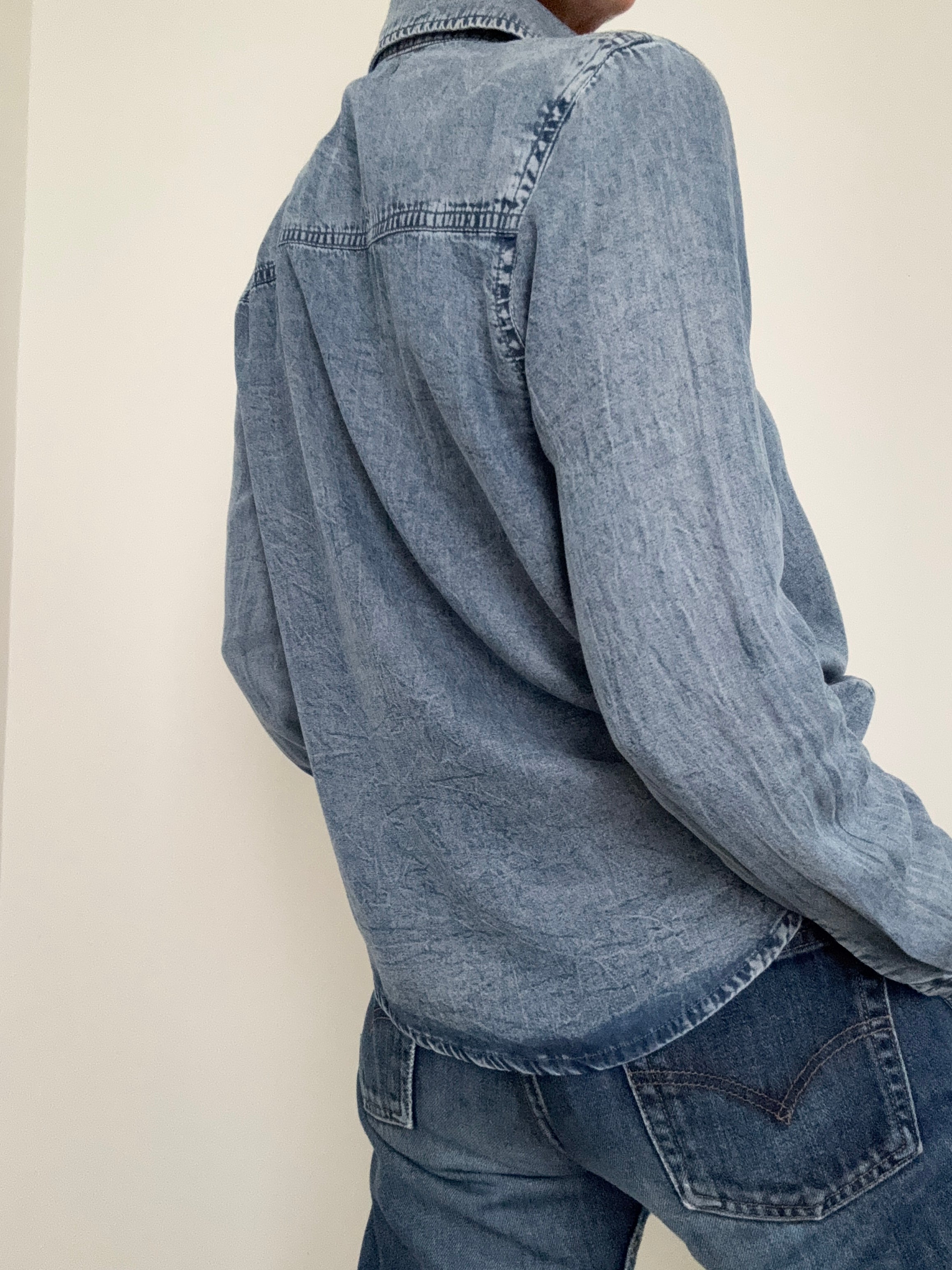 Camisa Metallic Denim