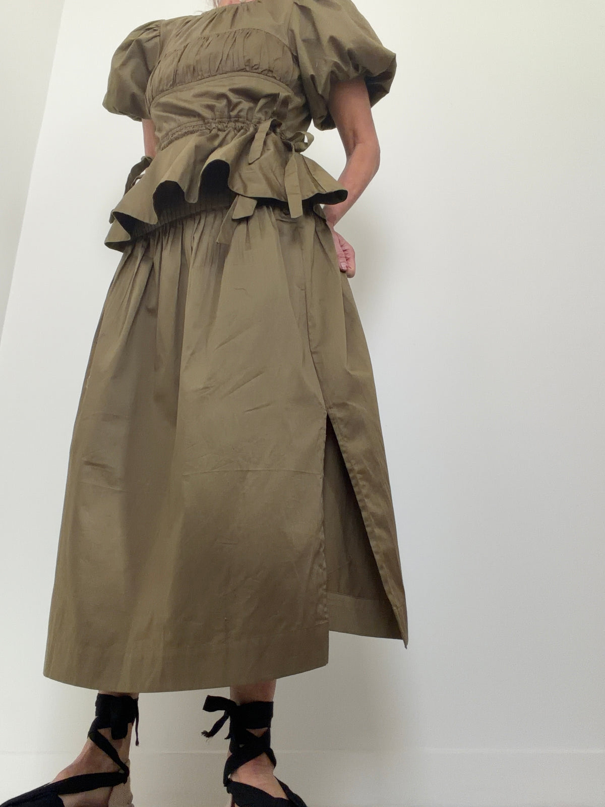 Josie Olive Tie Top