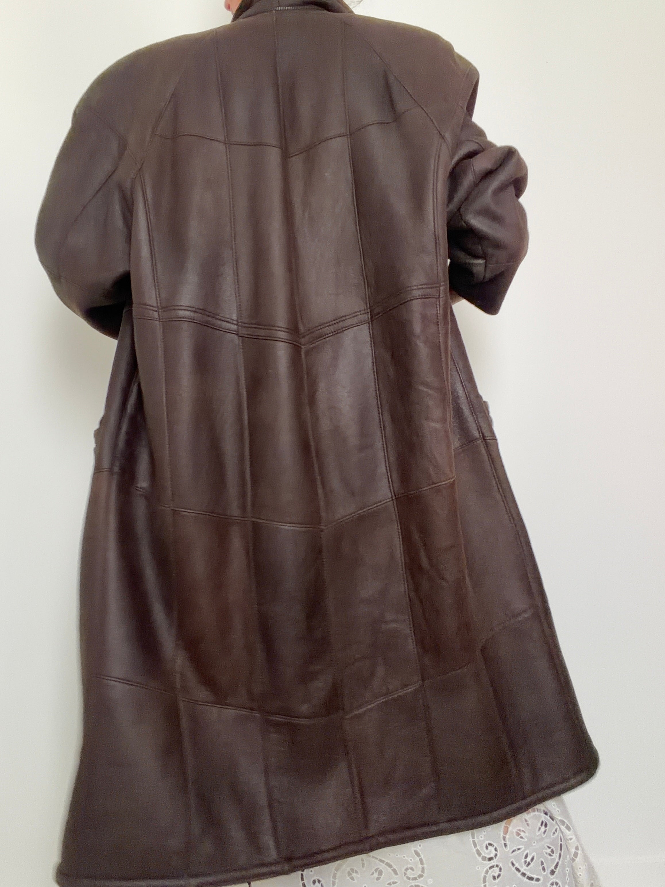 Vintage 80,s Shearling Maxi Coat