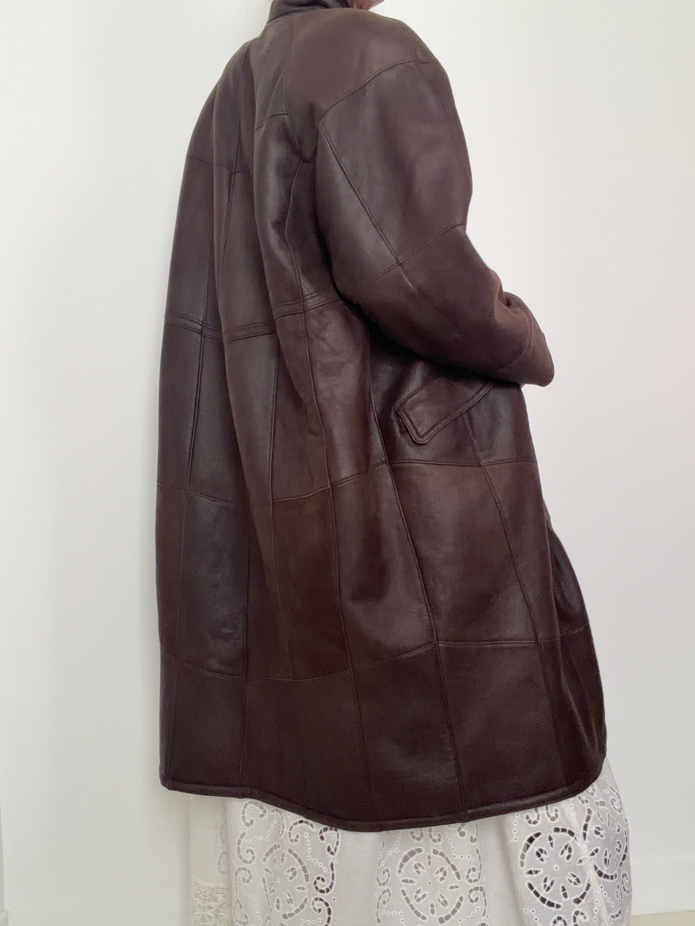 Vintage 80,s Shearling Maxi Coat