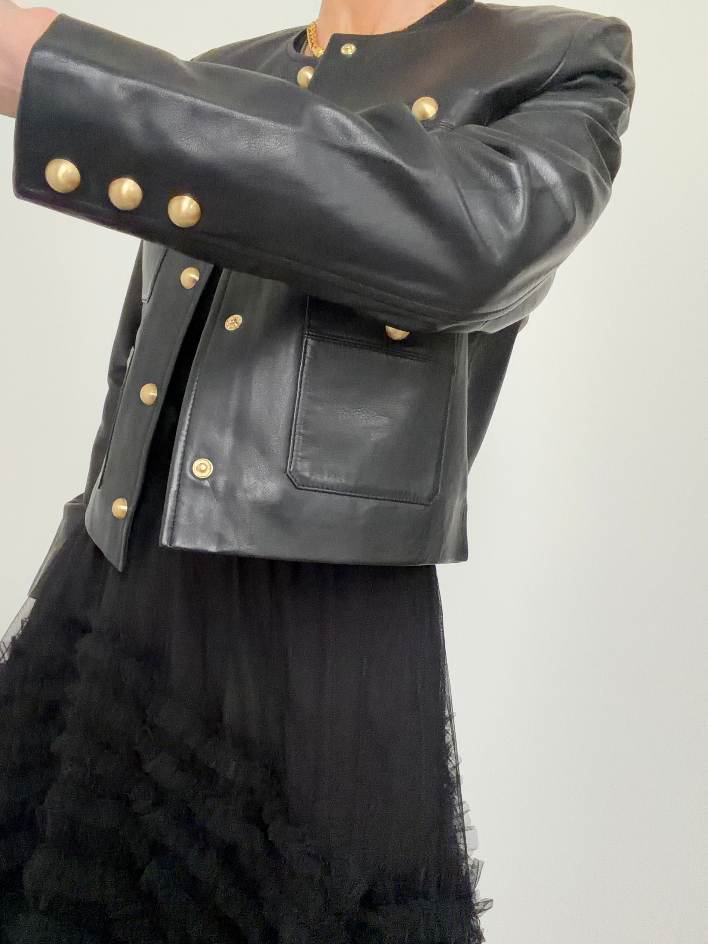 Leather Jacket With Four Pockets