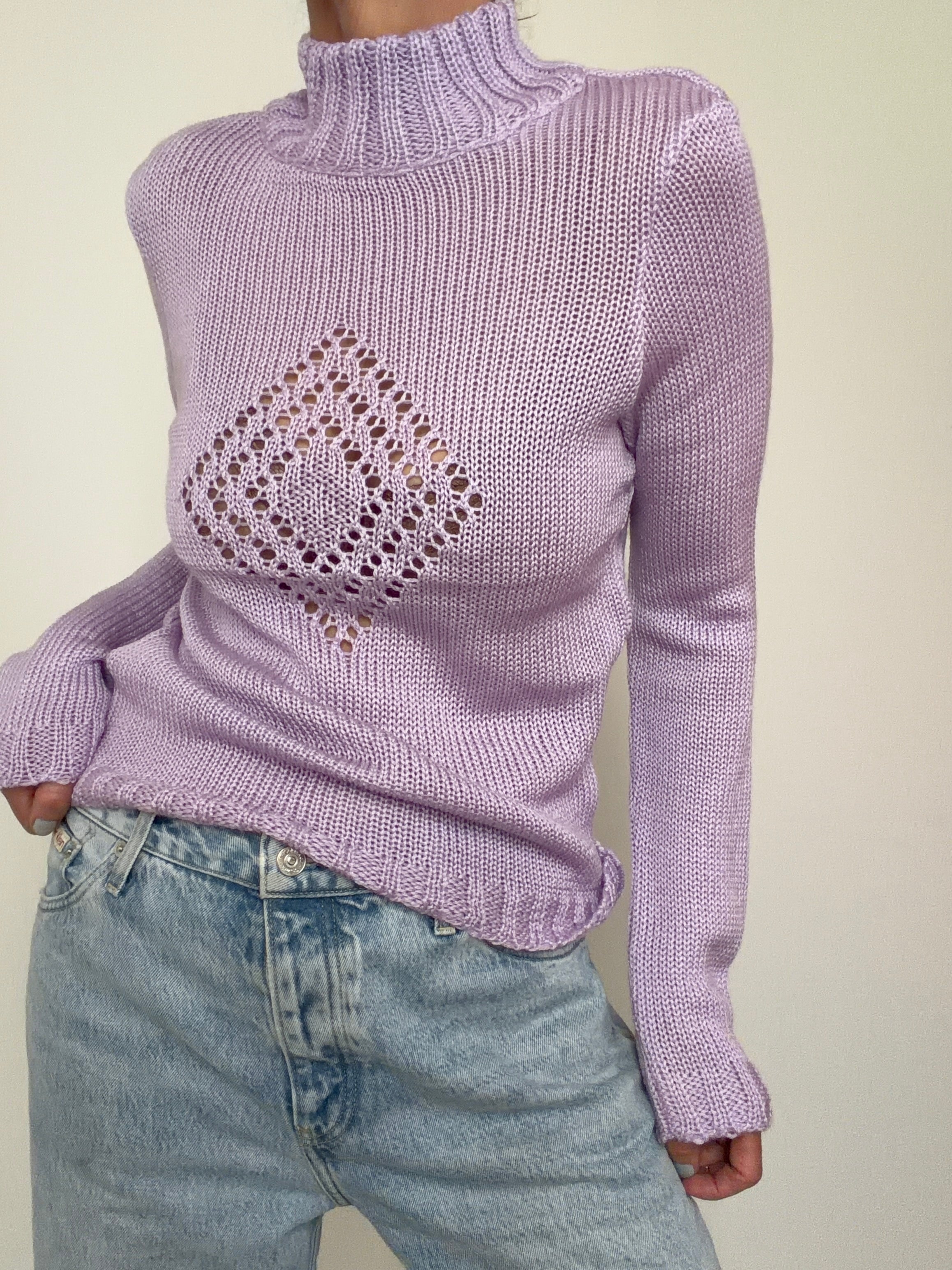 Lilac Diamond Knit