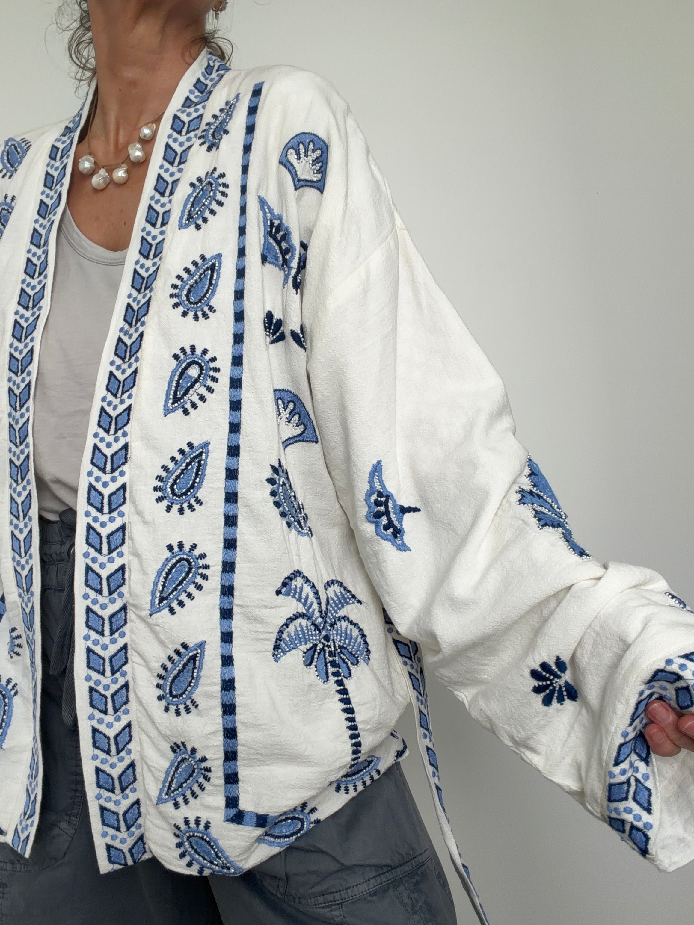 Azure Palms Kimono