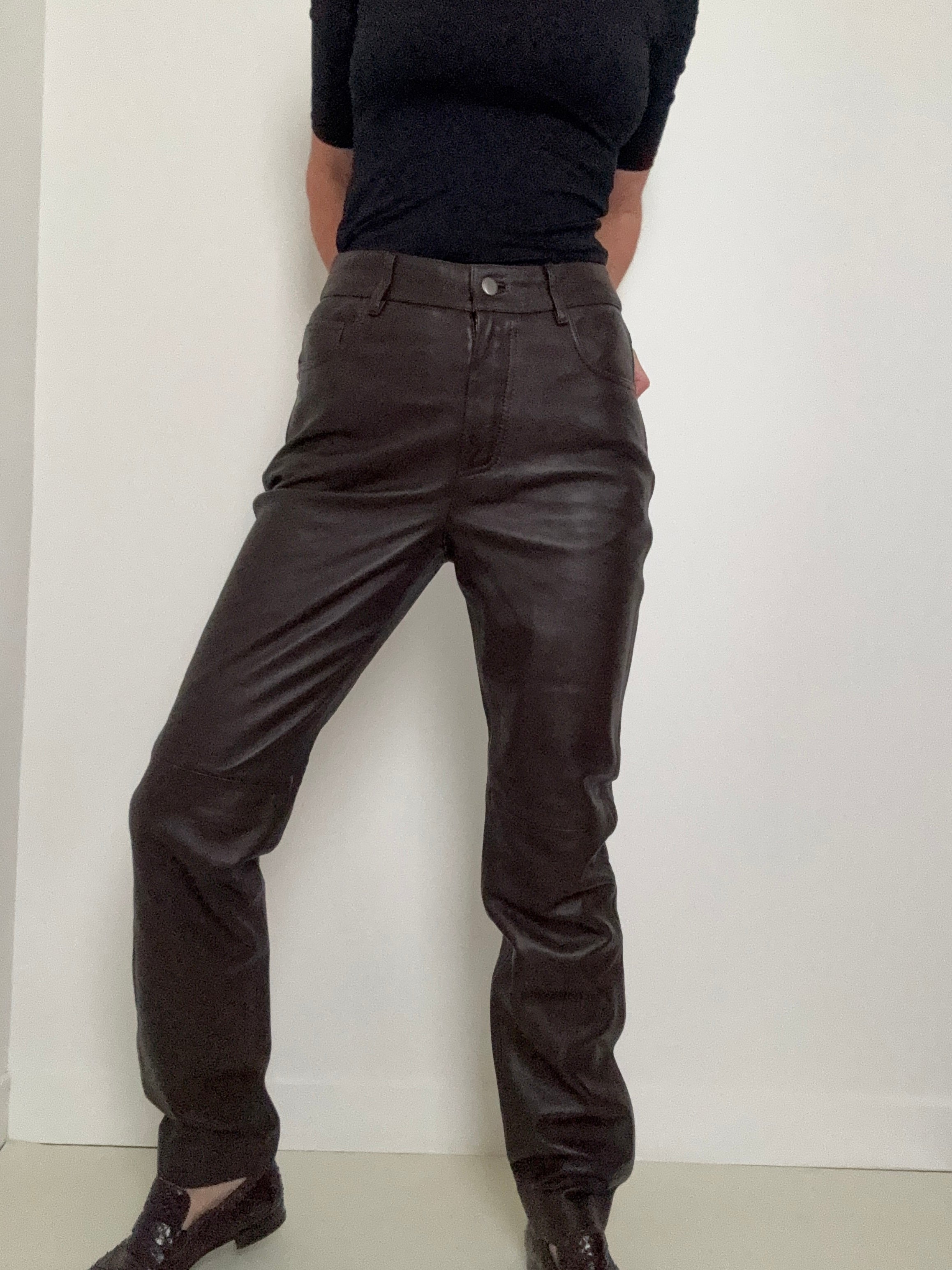 Leather Pants Brunette | Pants