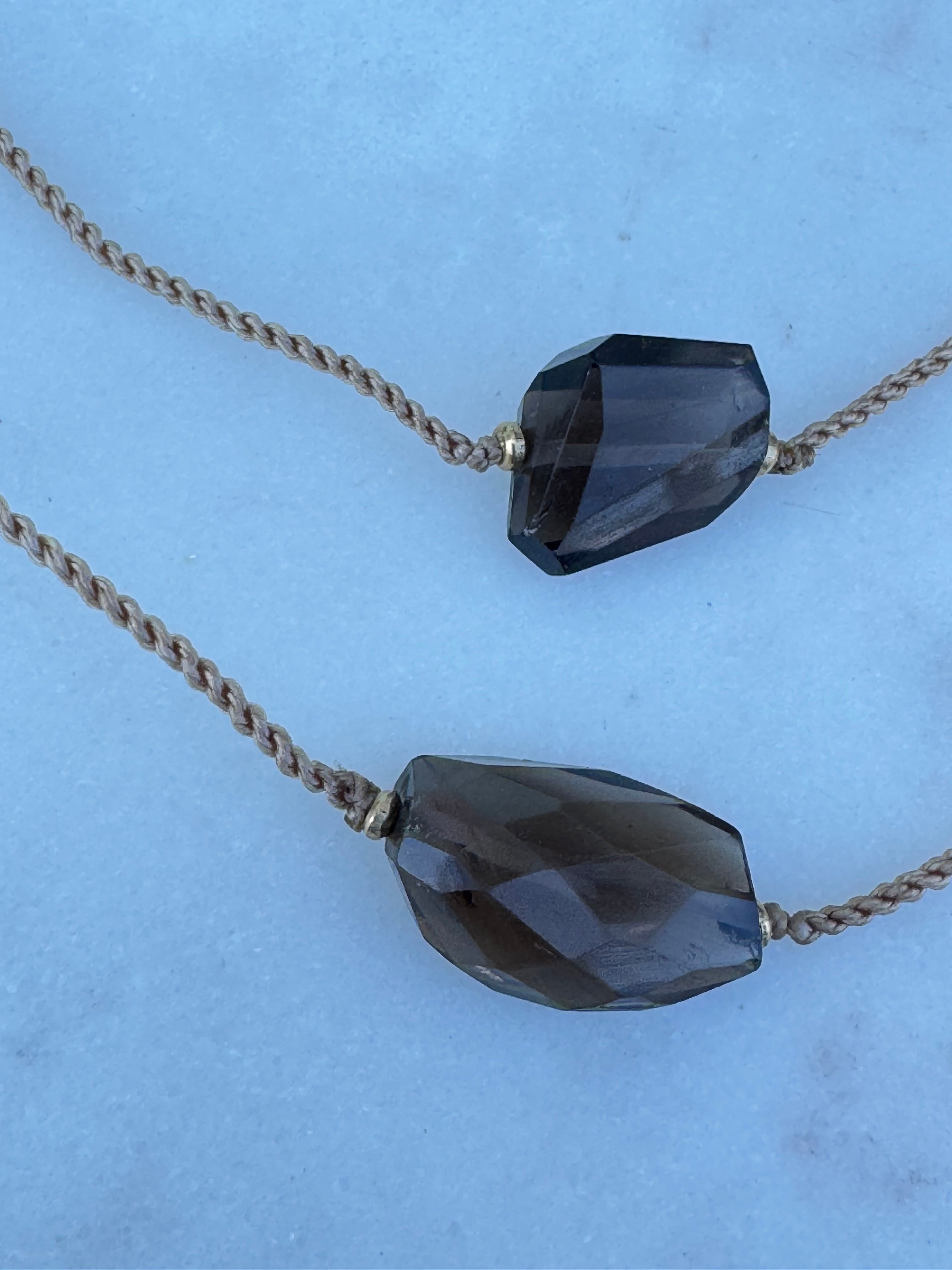 String Smokey Quartz Choker