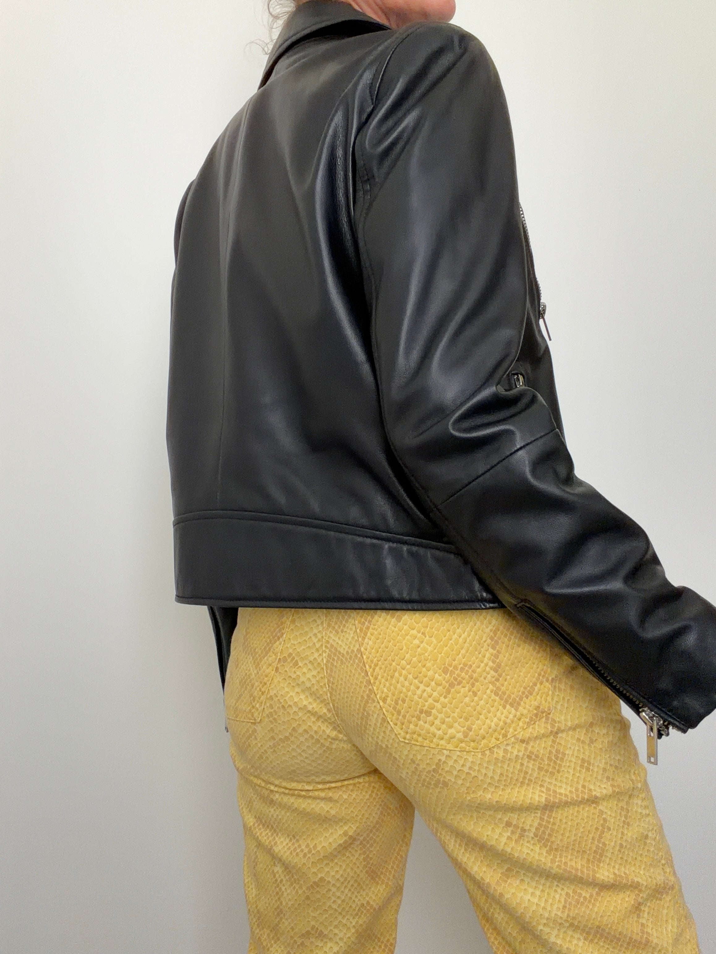 Classic Black Biker Jacket Leather