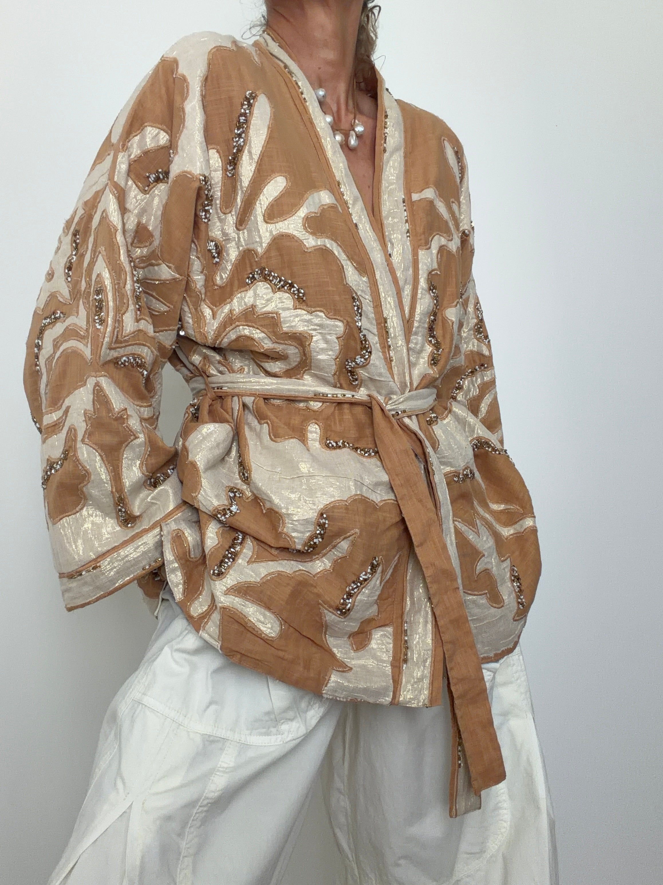 Artisan Beaded Kimono Jacket