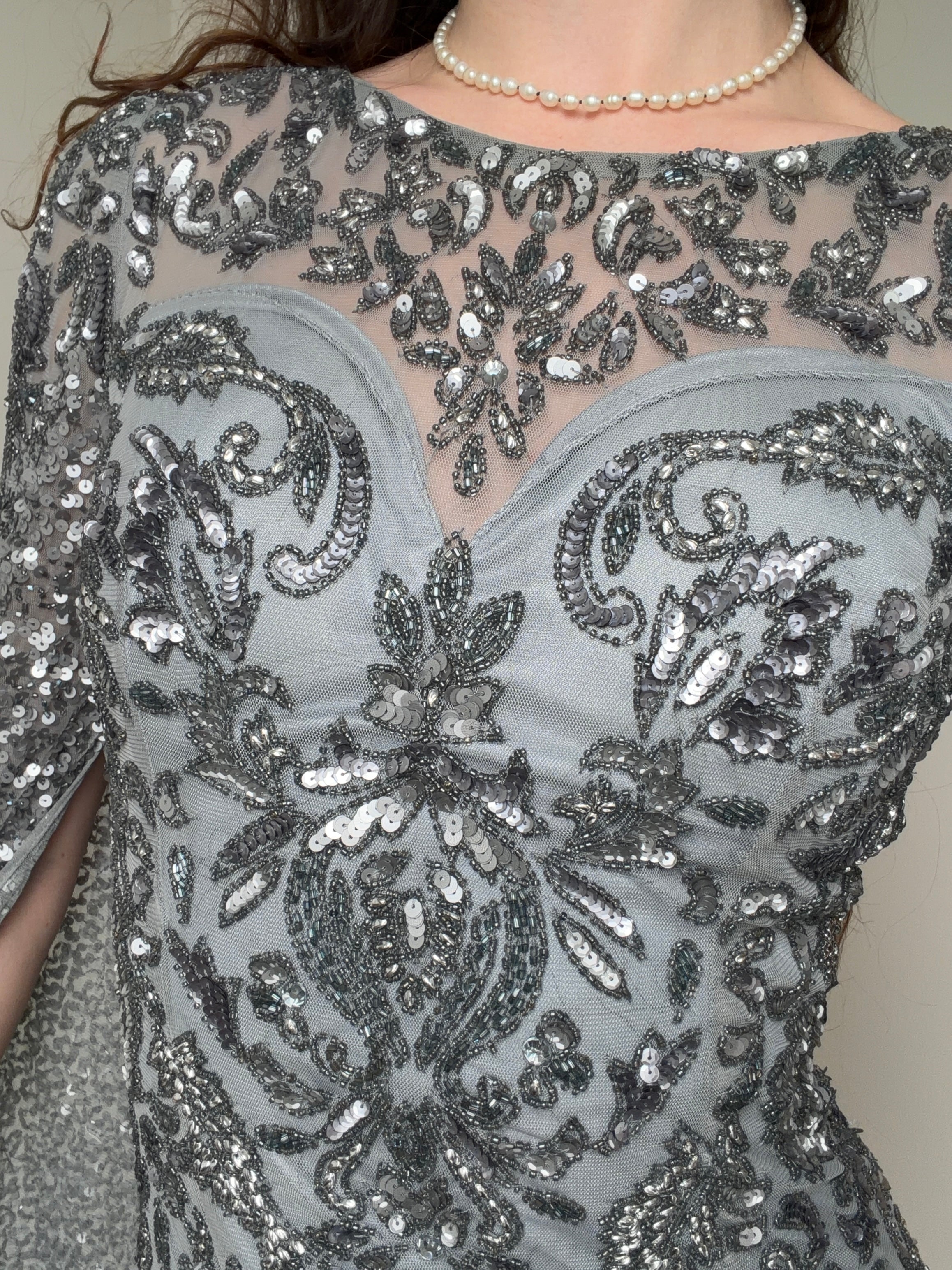 Dove Split Sleeve Sequin Dress