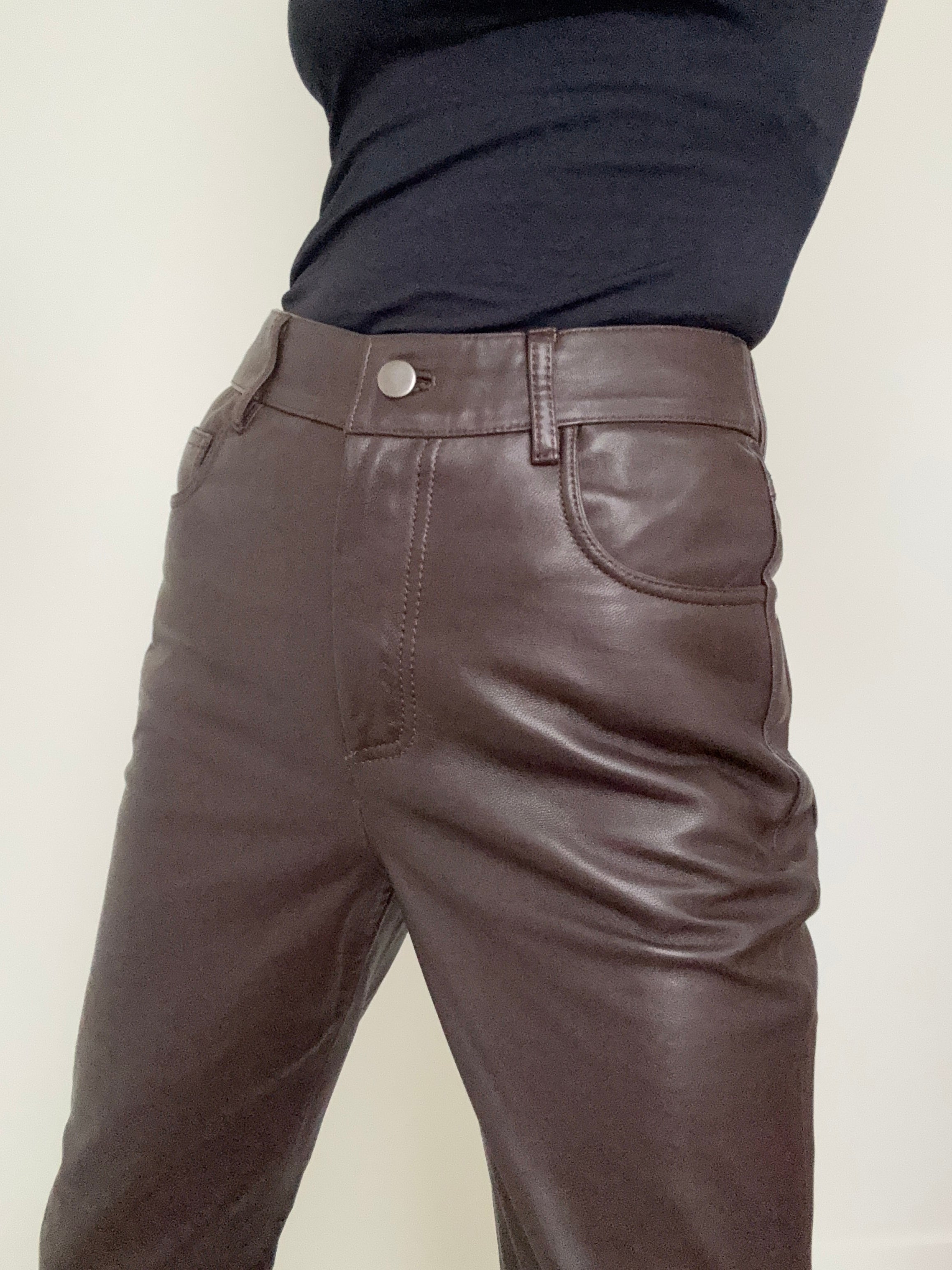 Leather Pants Brunette | Pants