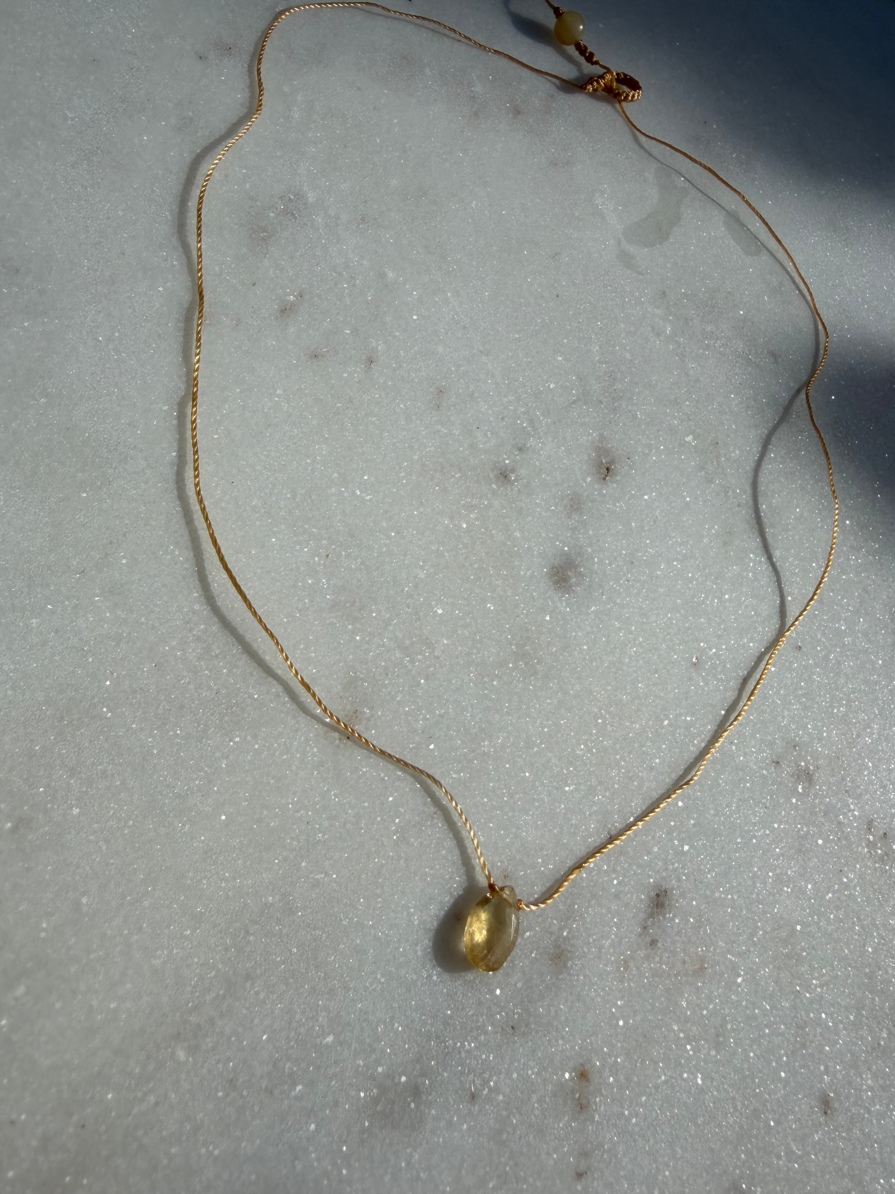 Sunshine Thread Citrine Drop