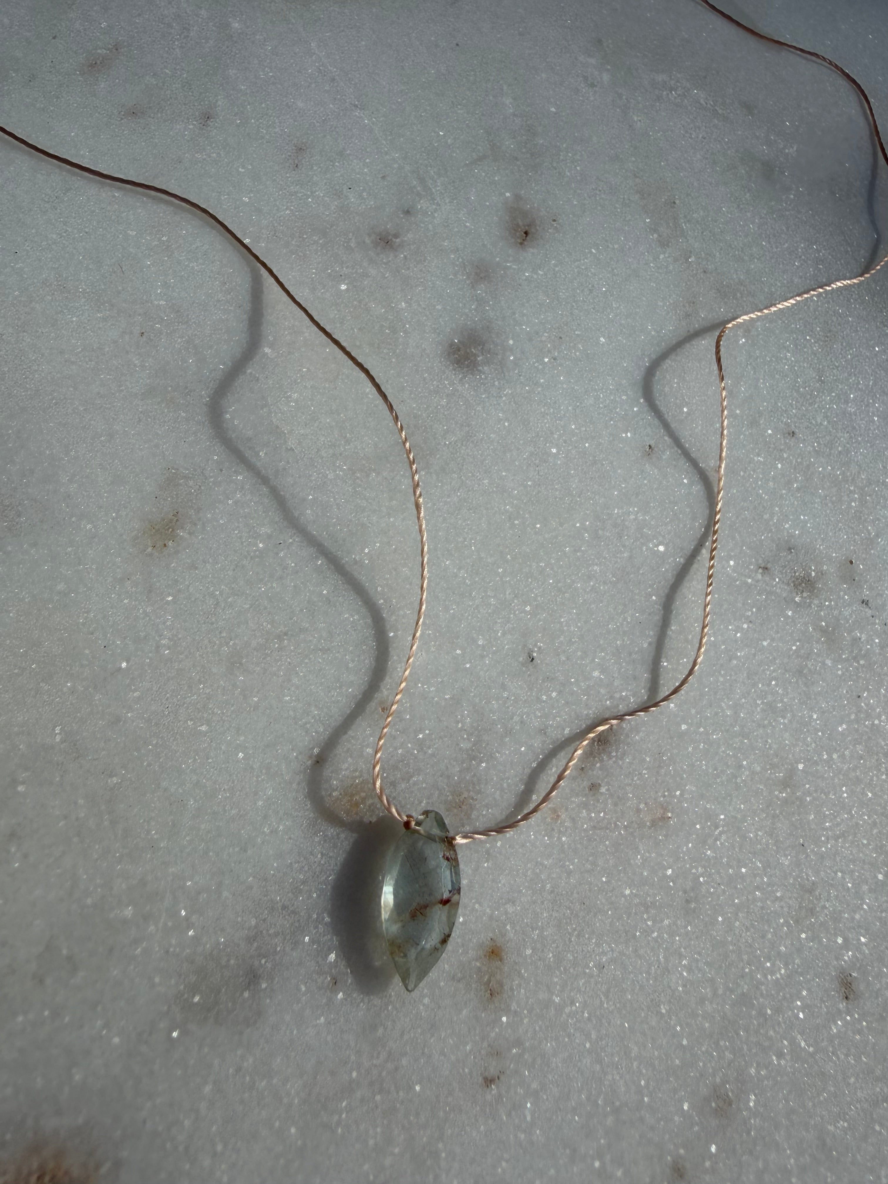 Aquamarine Drop Necklace