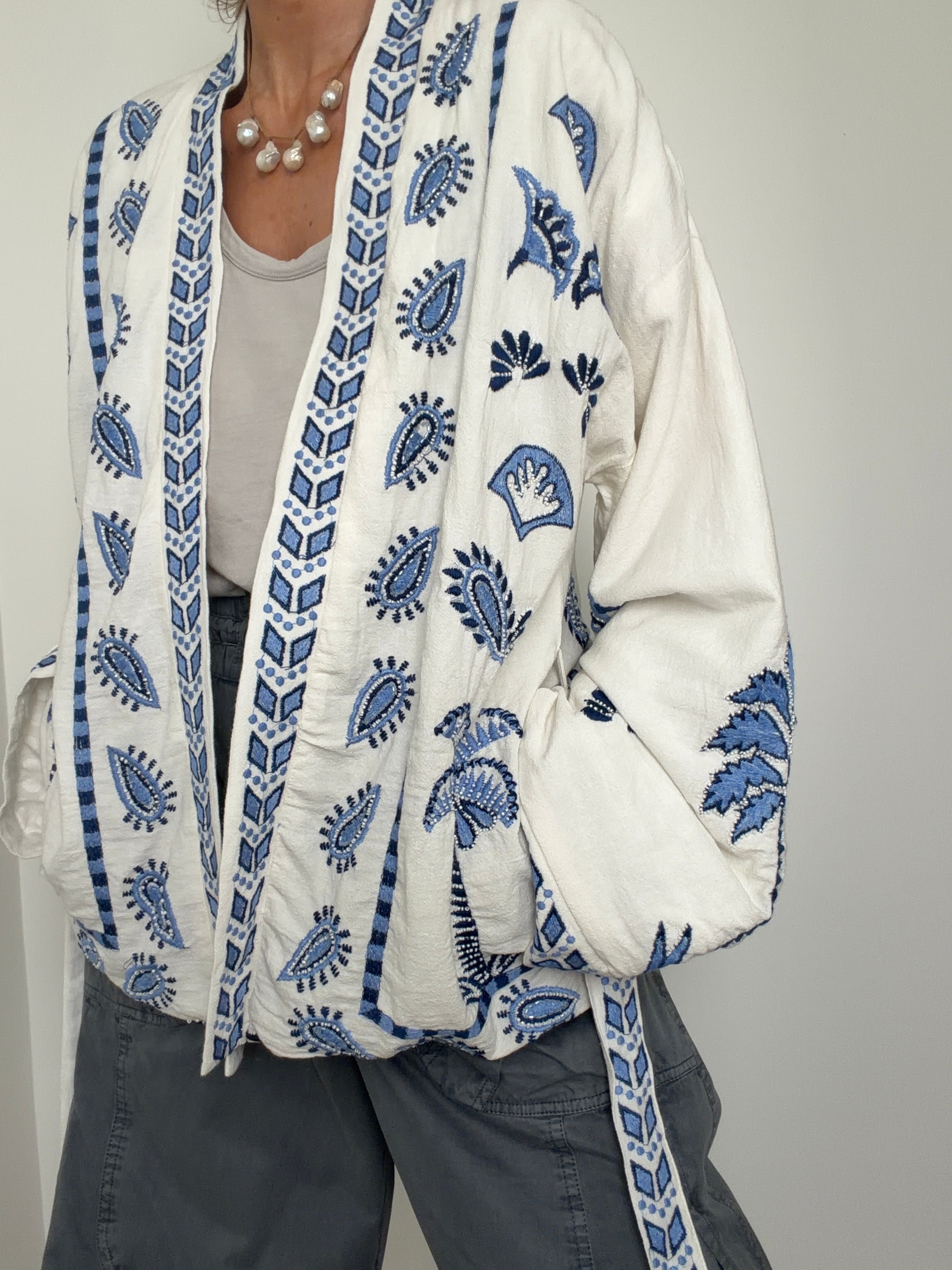 Azure Palms Kimono