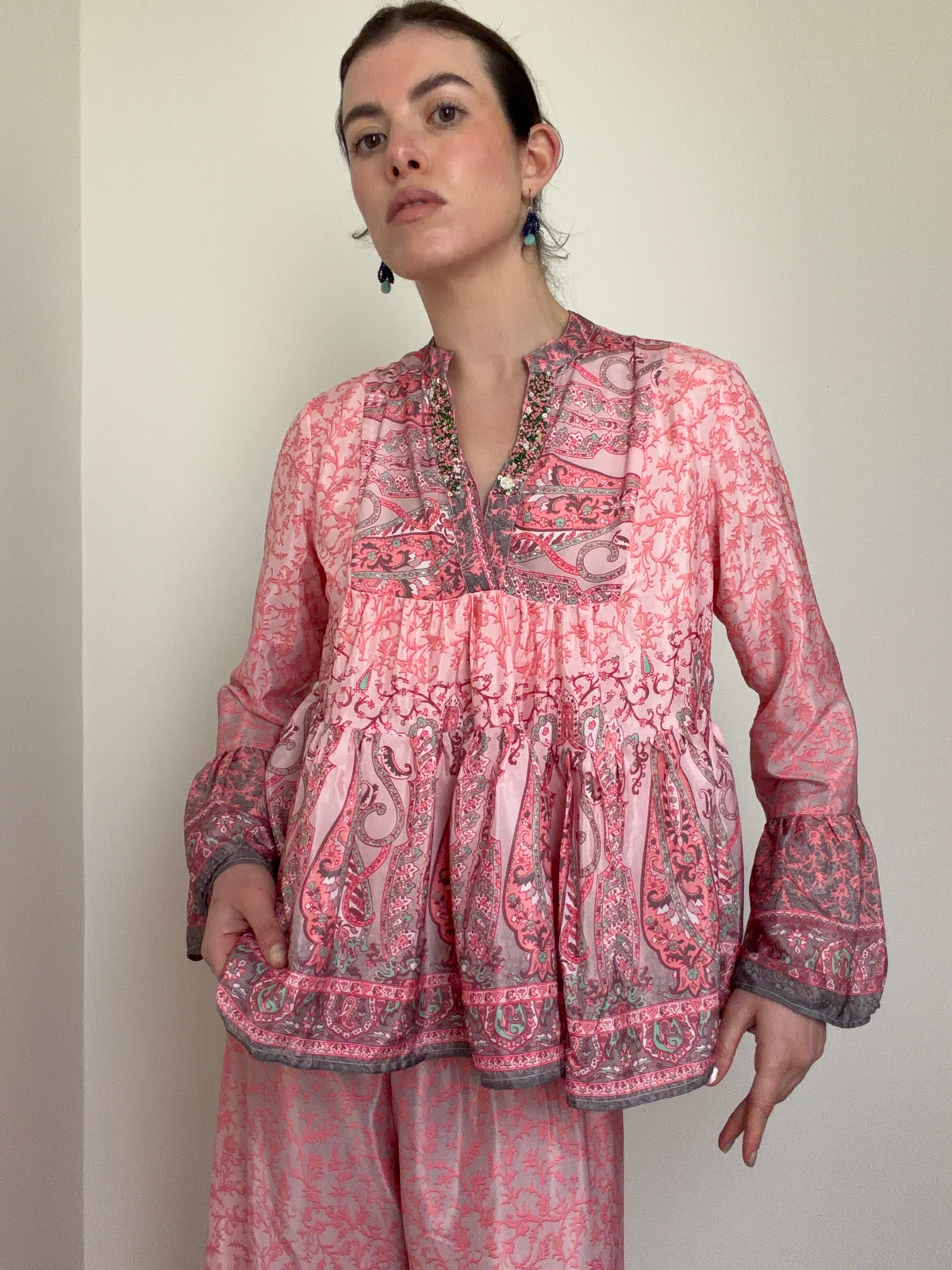 Paisley Blouse Jaipur Rose