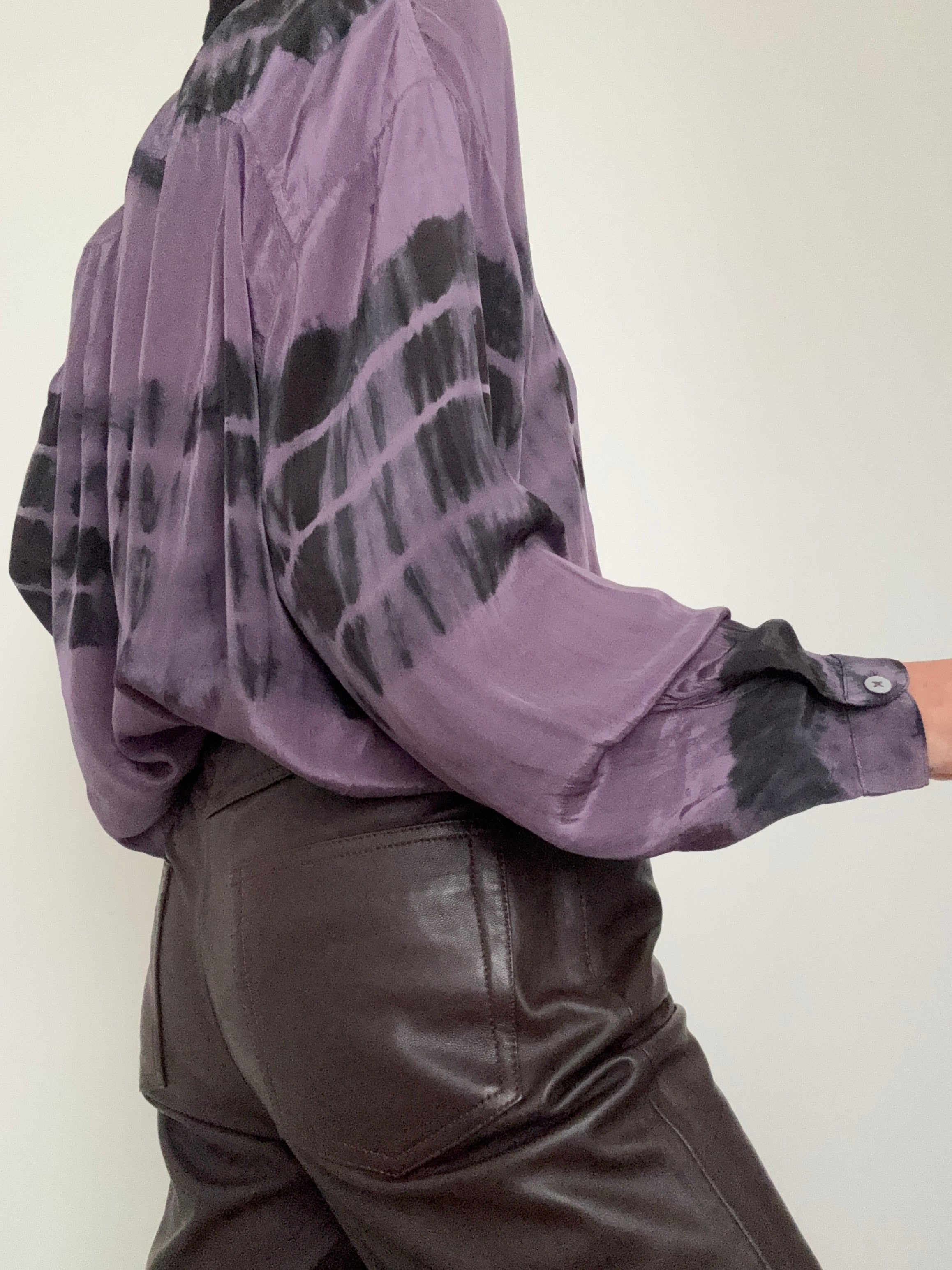 Meganne Blouse Deep Purple Tiedye | Shirts
