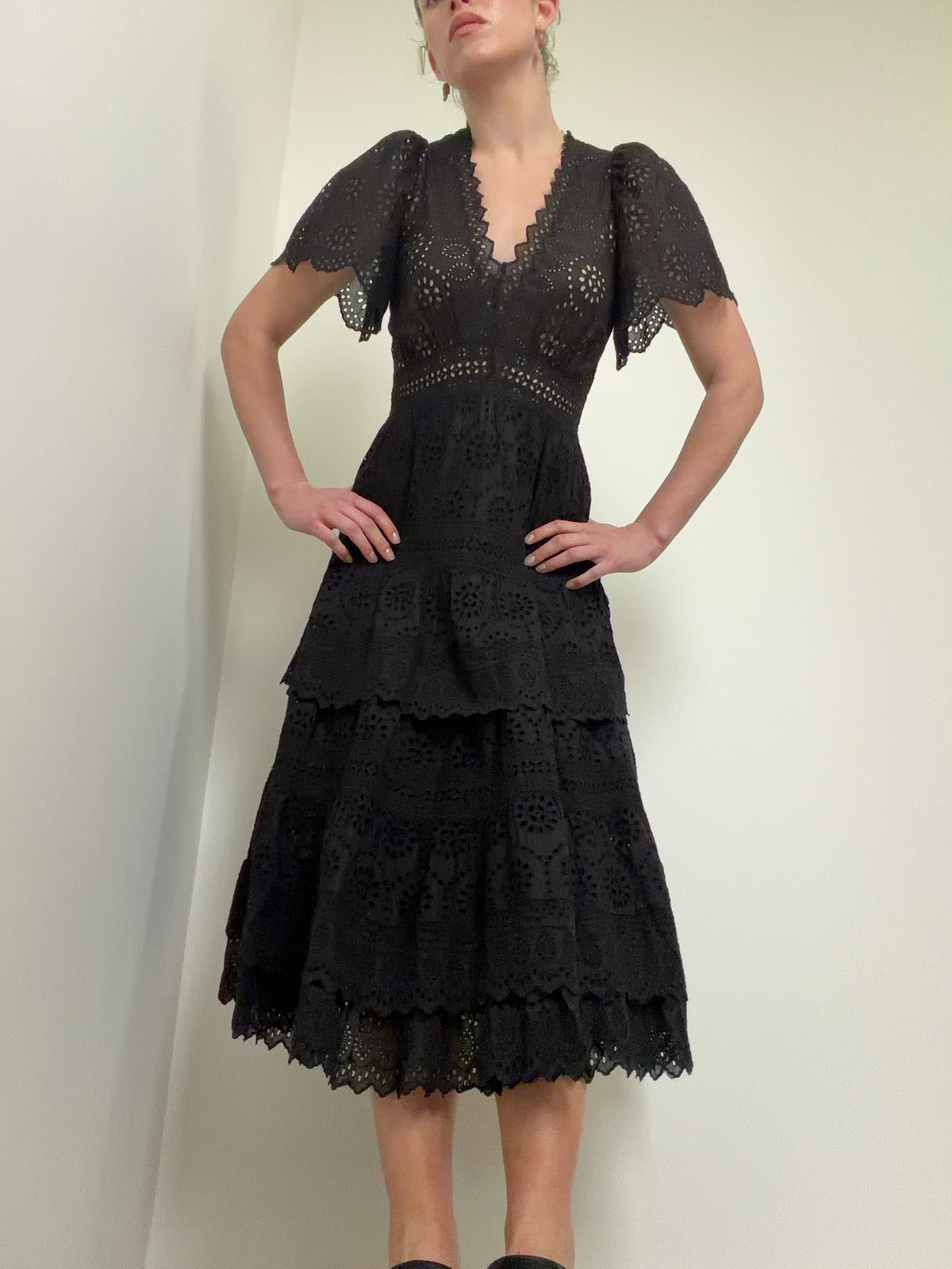 Eyelet Prairie Midi Dress