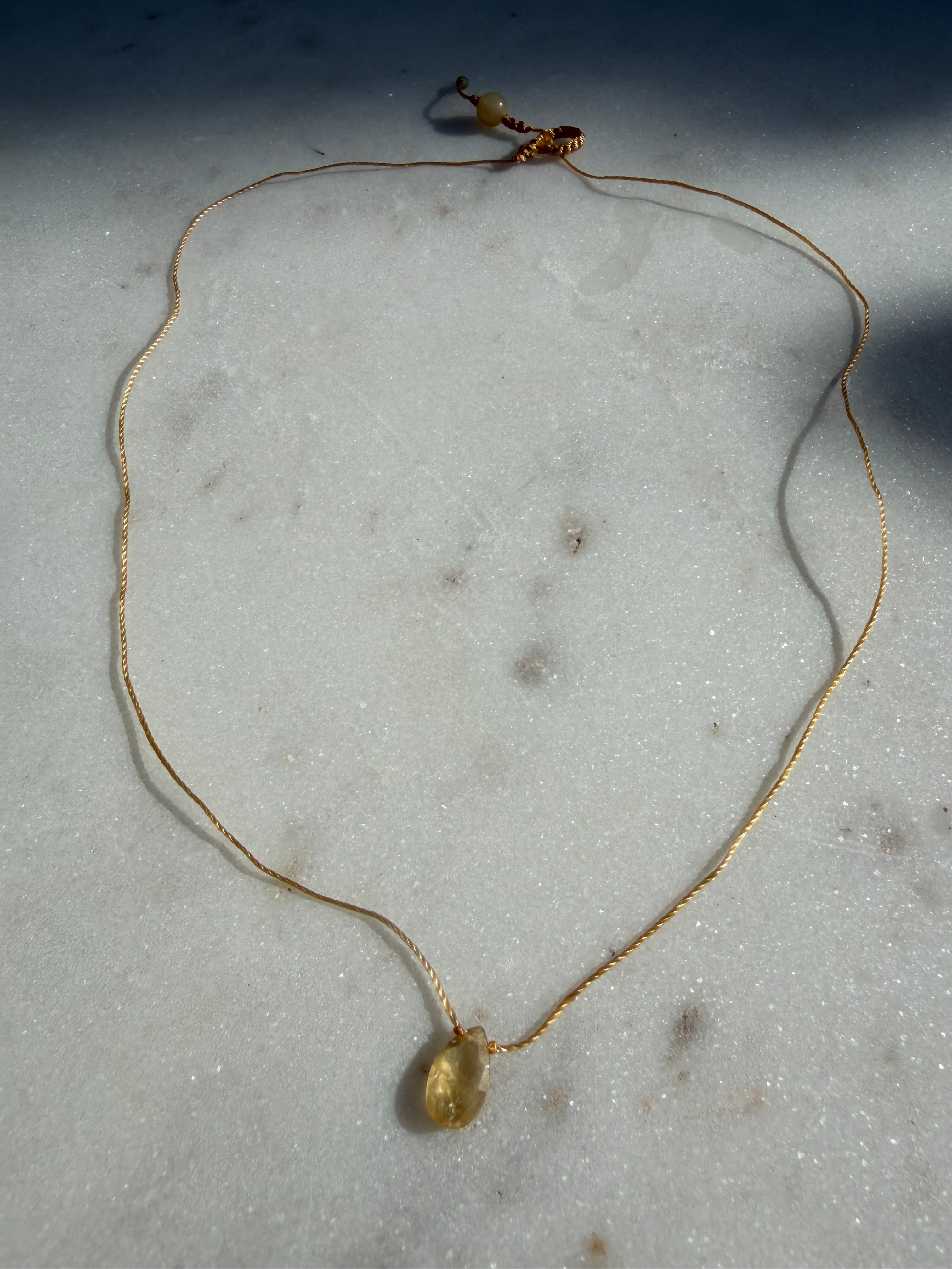 Sunshine Thread Citrine Drop