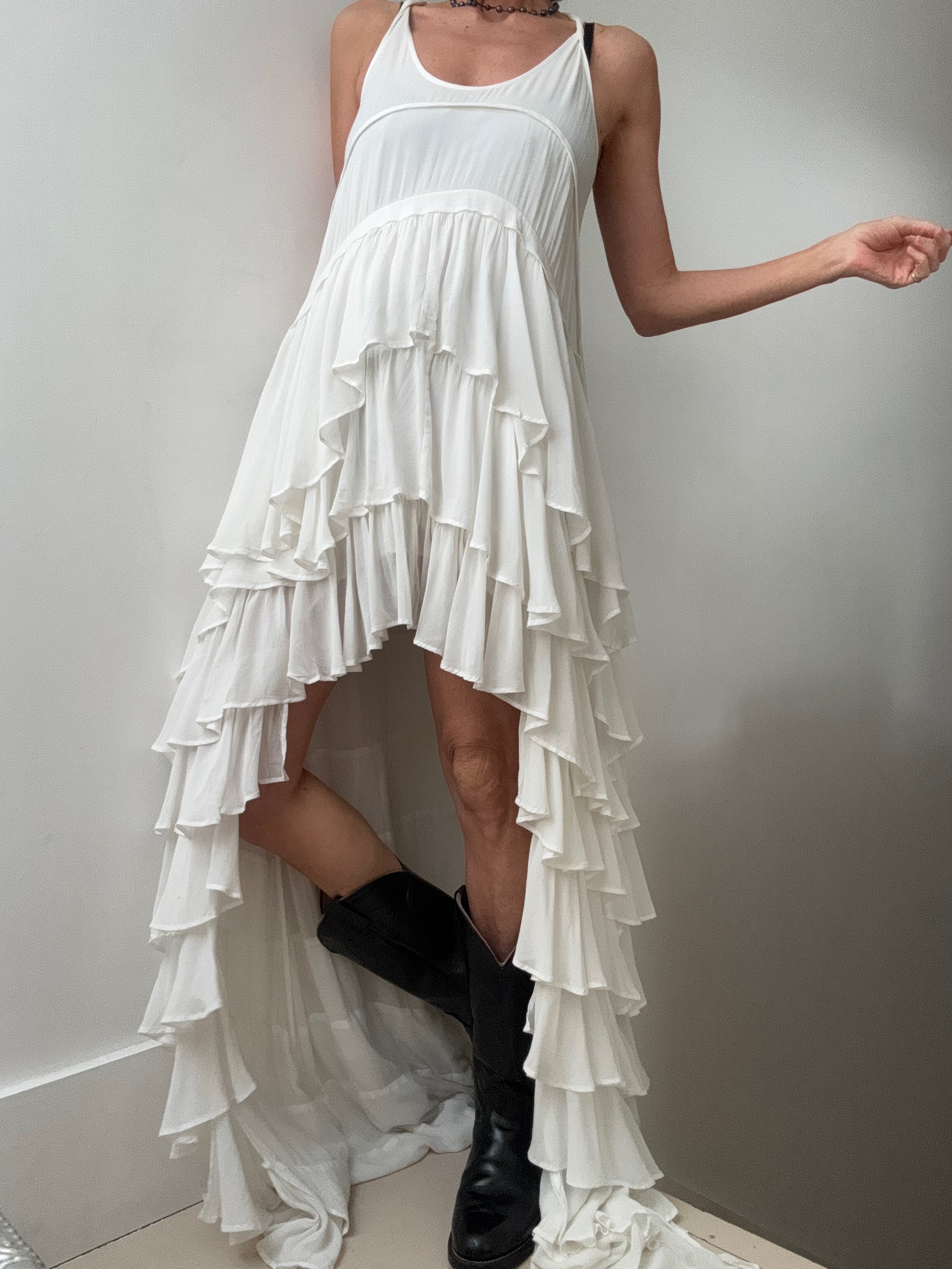 All Saints Dresses Cavarly Tiered Ruffle Maxi Dress Cream