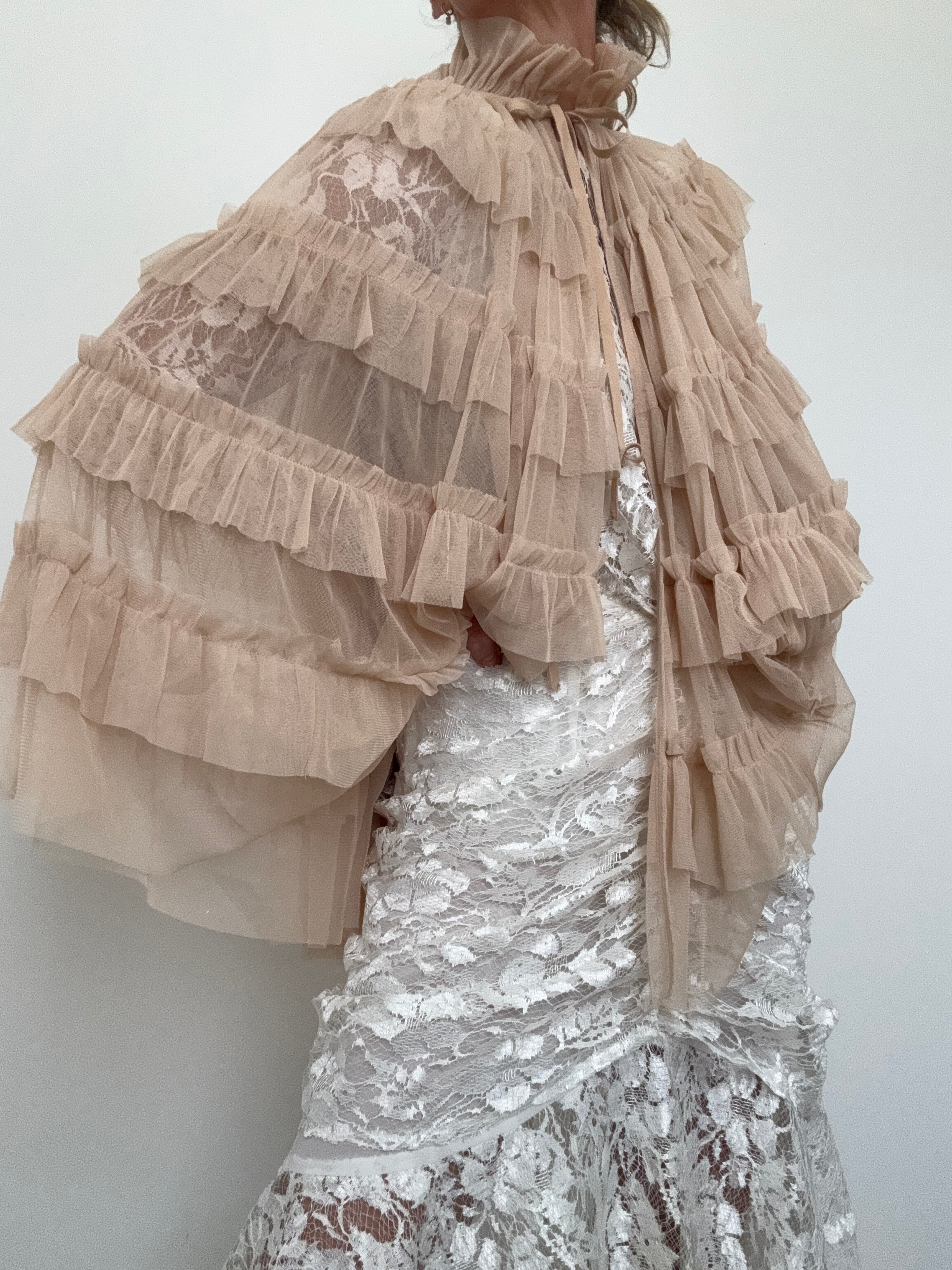 Aude Tiered Cape Coat | Jackets