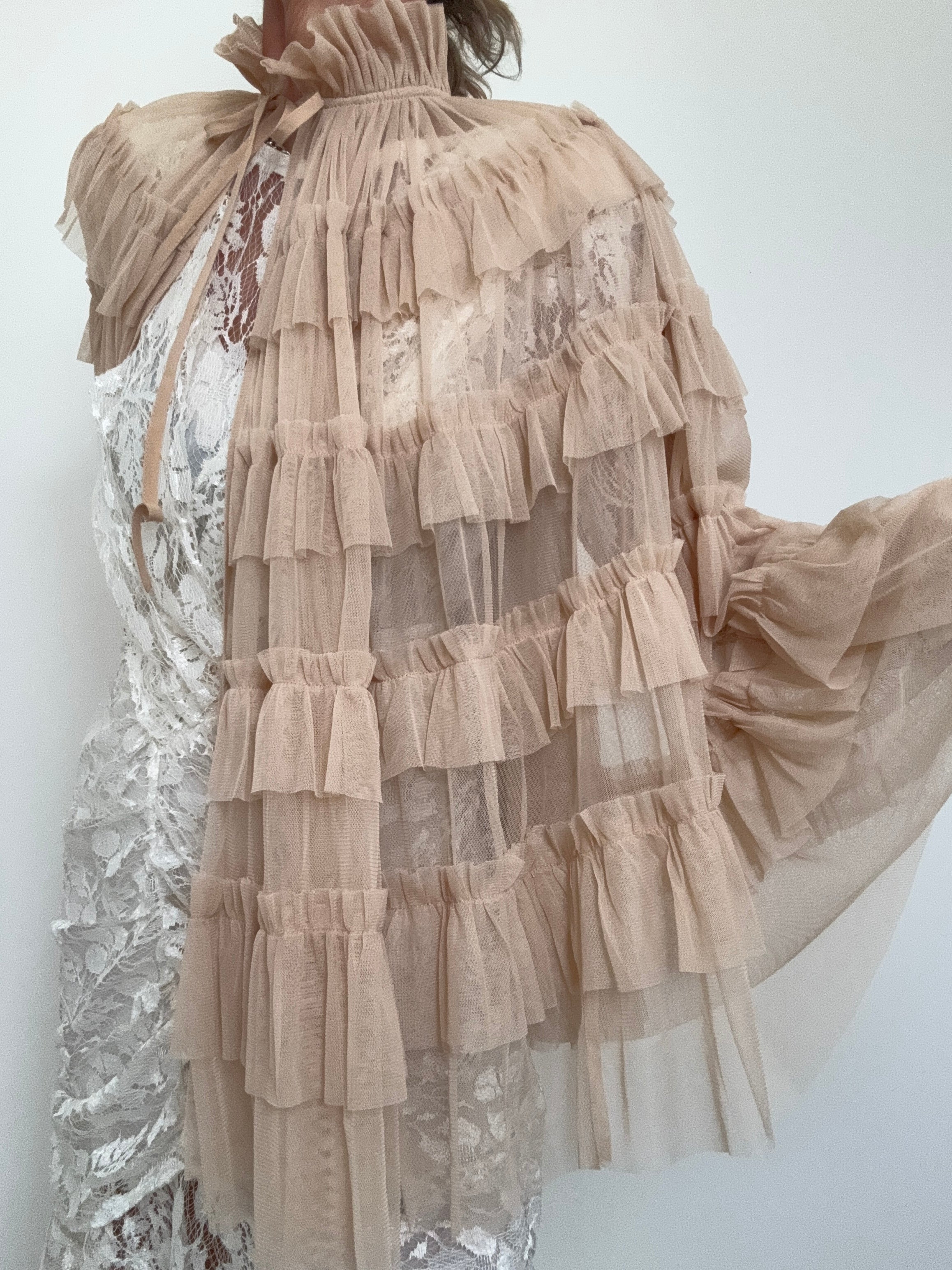 Aude Tiered Cape Coat | Jackets