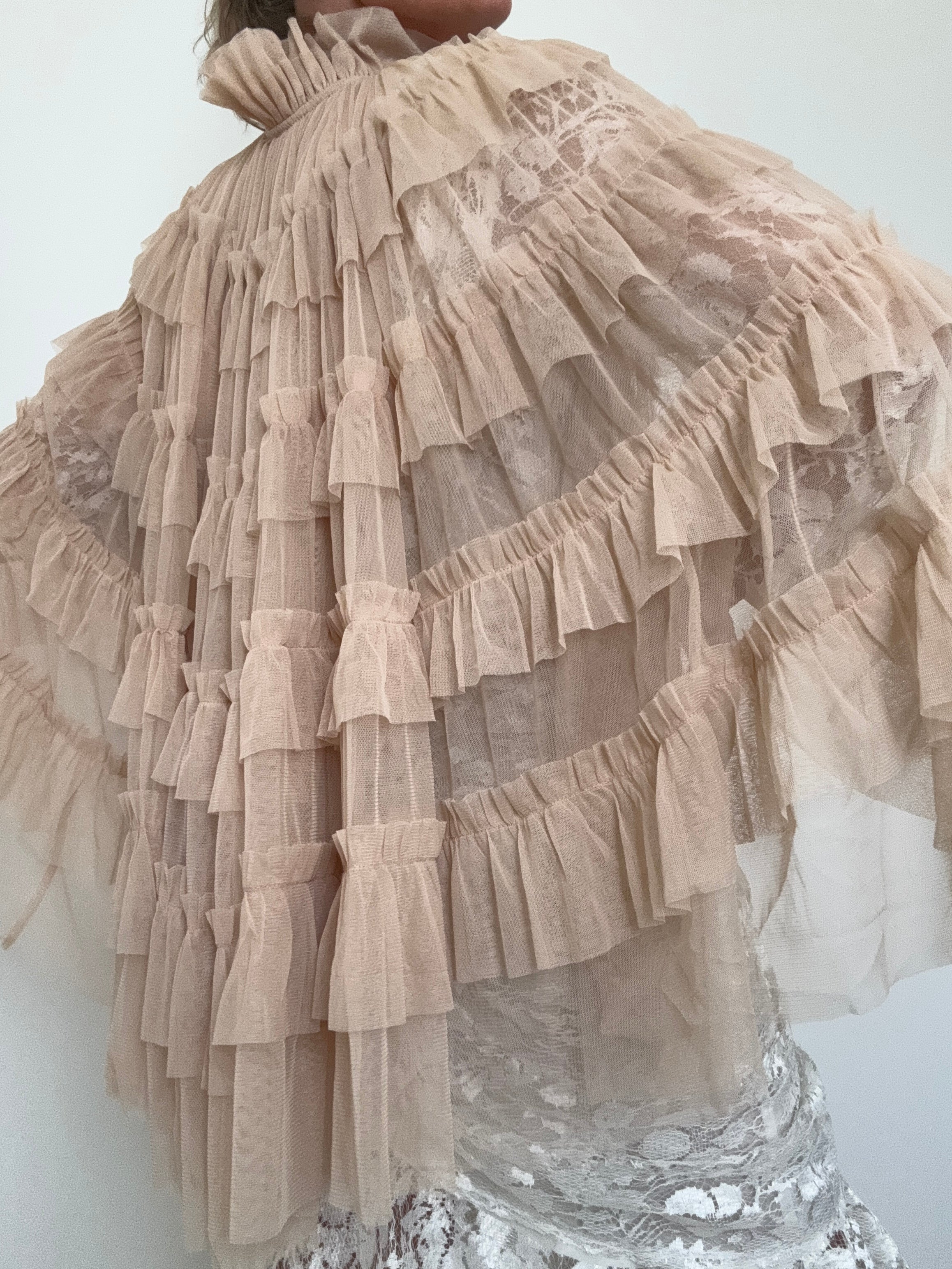 Aude Tiered Cape Coat | Jackets