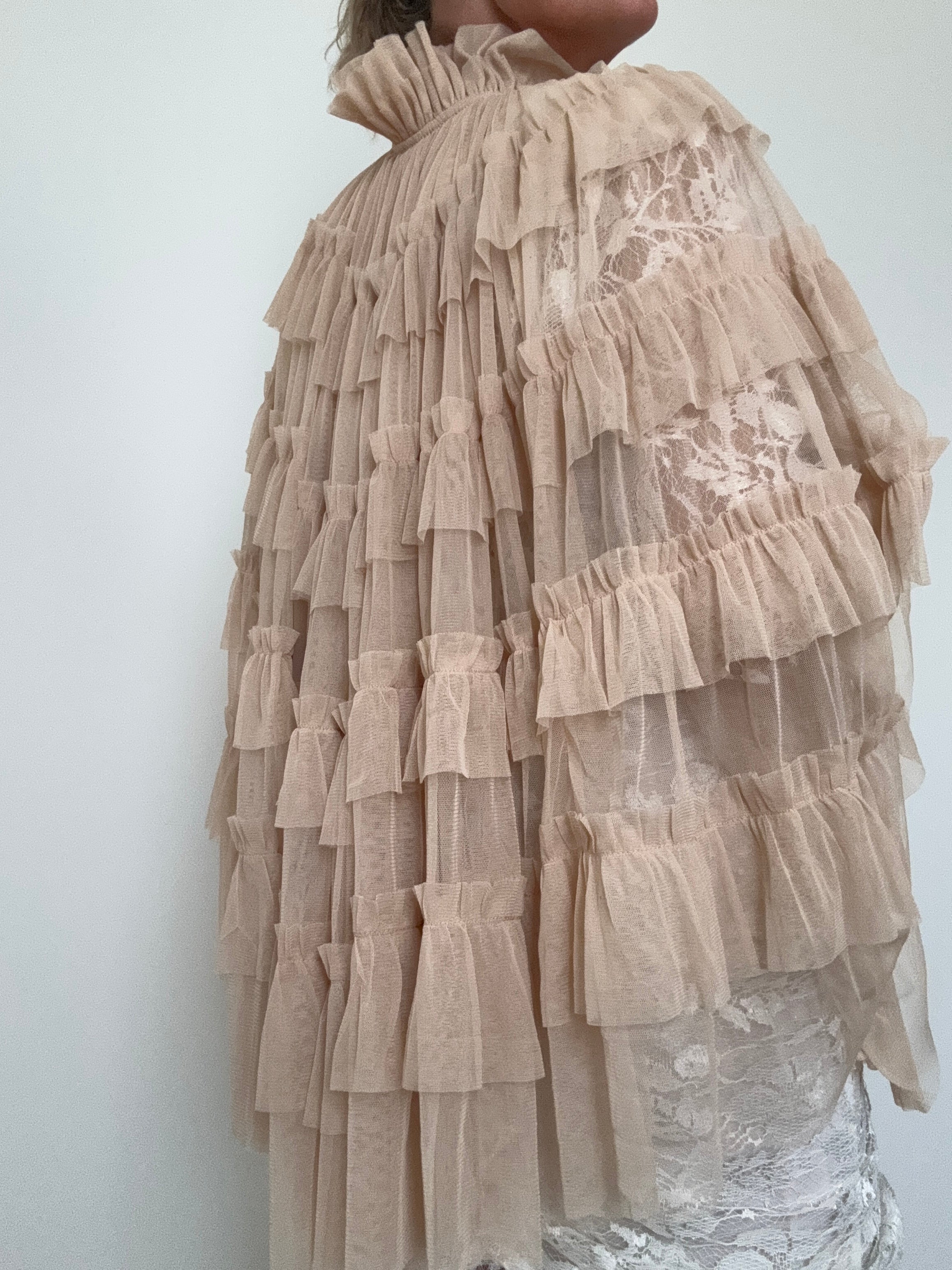 Aude Tiered Cape Coat | Jackets