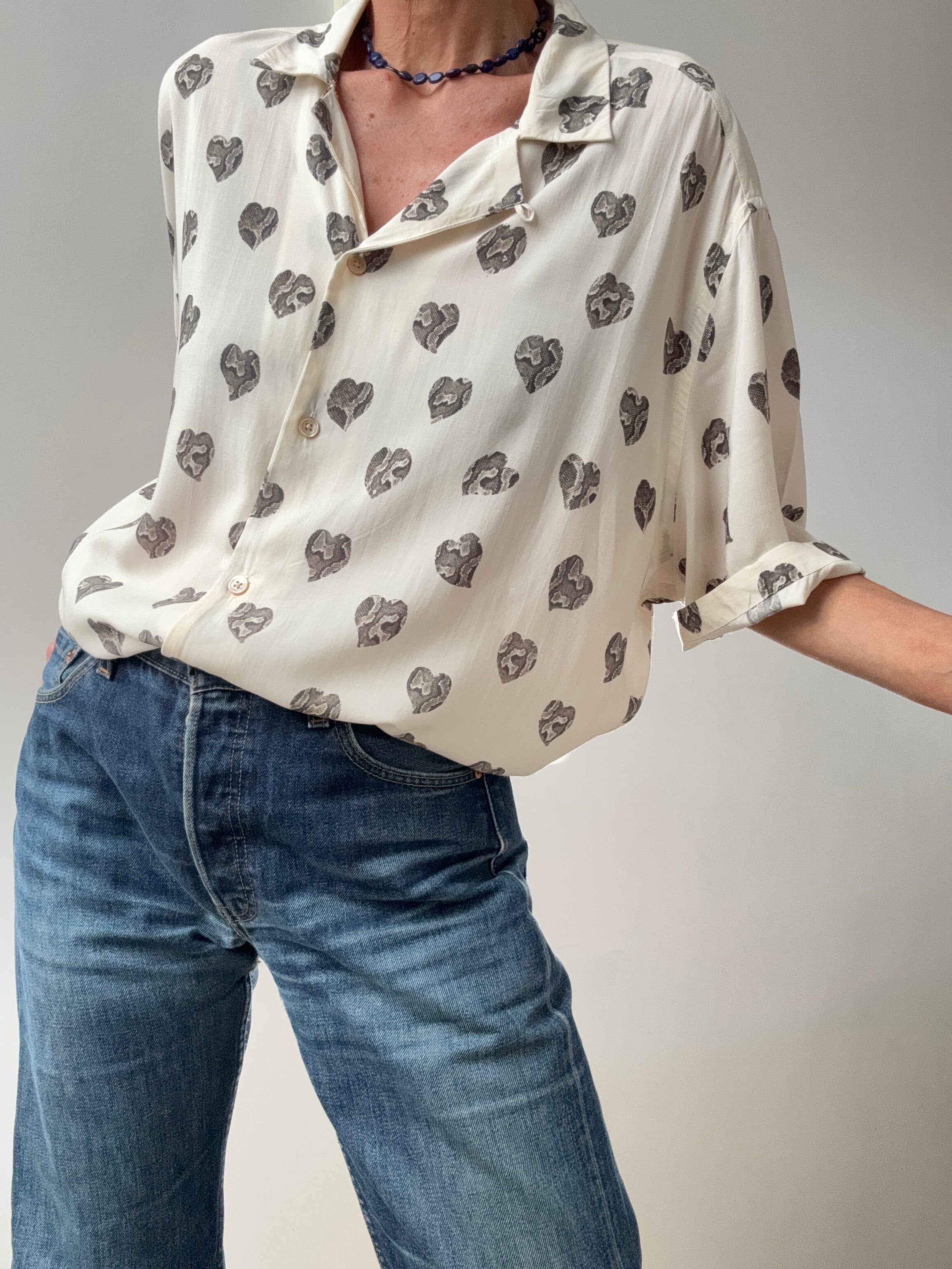 All Saints Shirts Snake Hearts Shirt