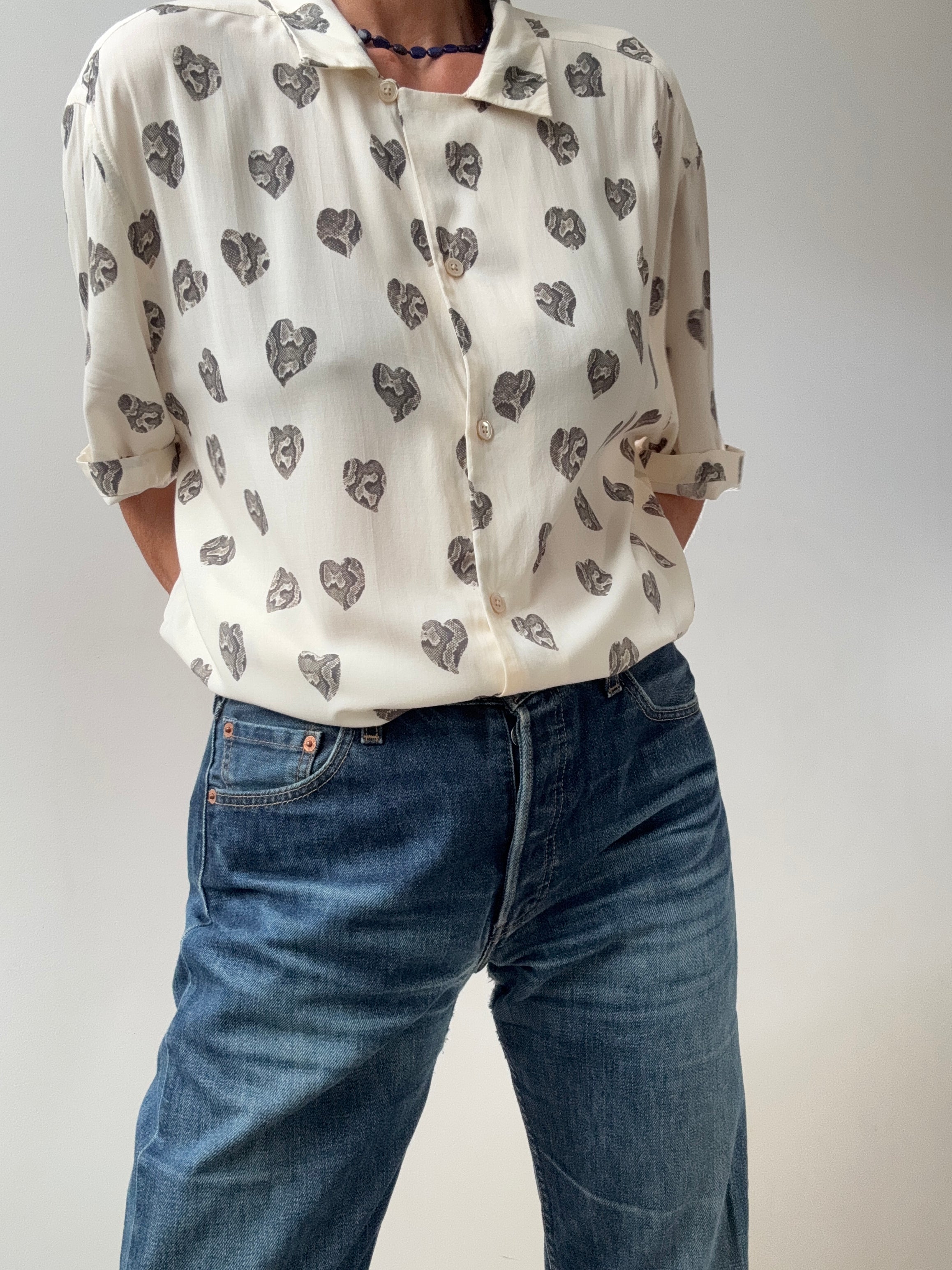All Saints Shirts Snake Hearts Shirt