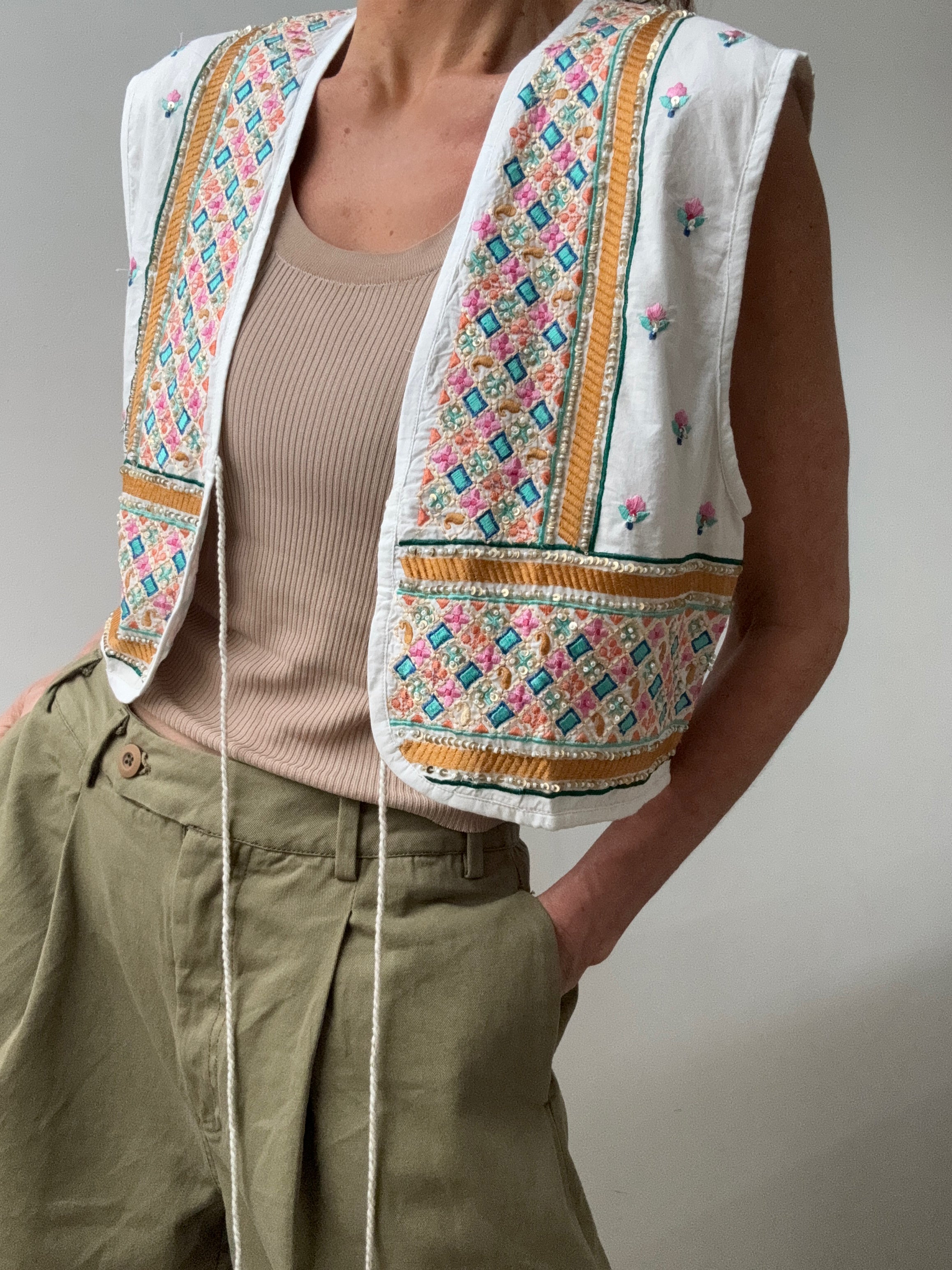 Amina Cotton Vest Elephant | Vests