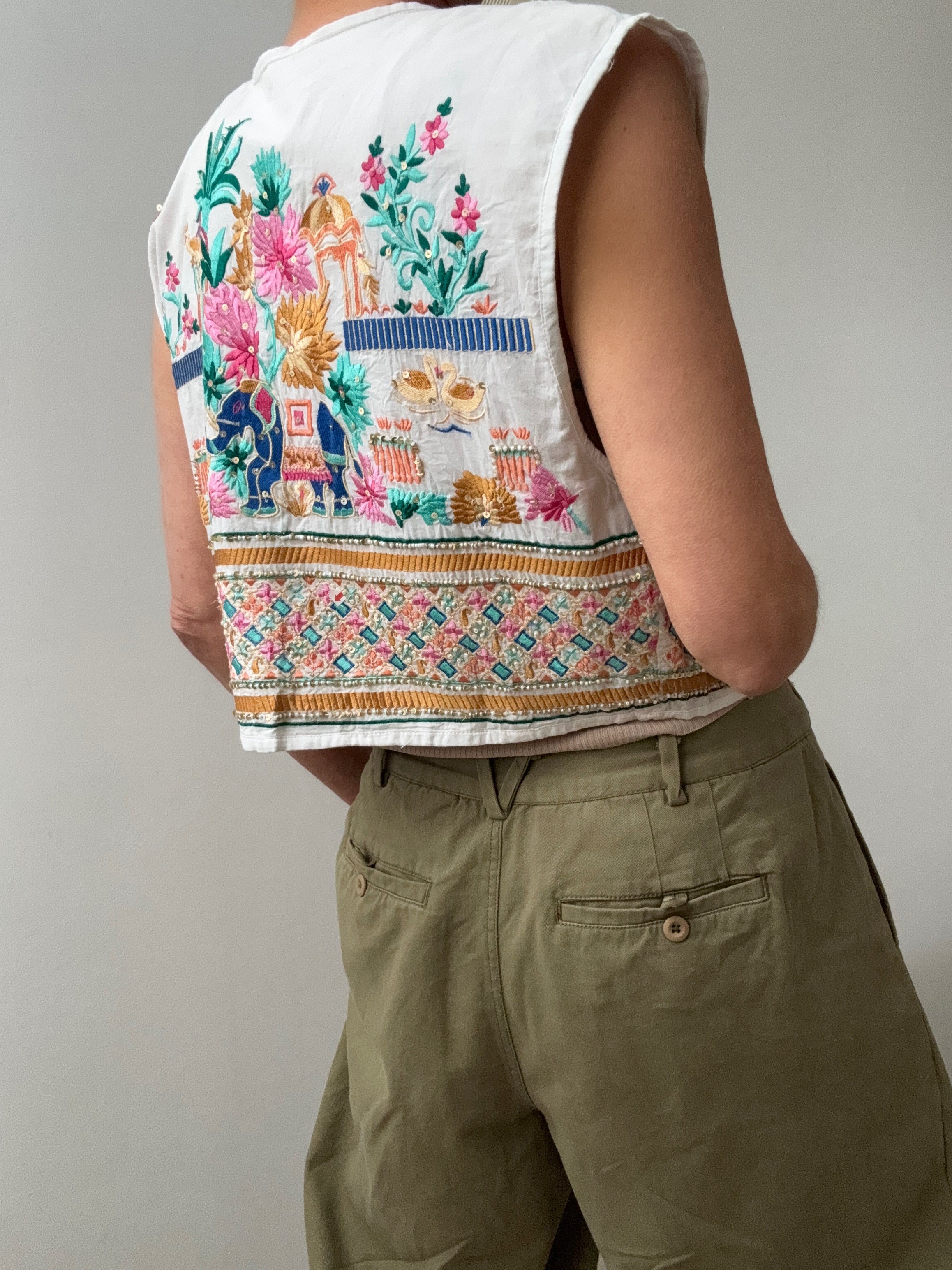 Amina Cotton Vest Elephant | Vests